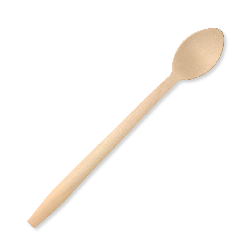 BioPak 20cm Tall Wood Teaspoon