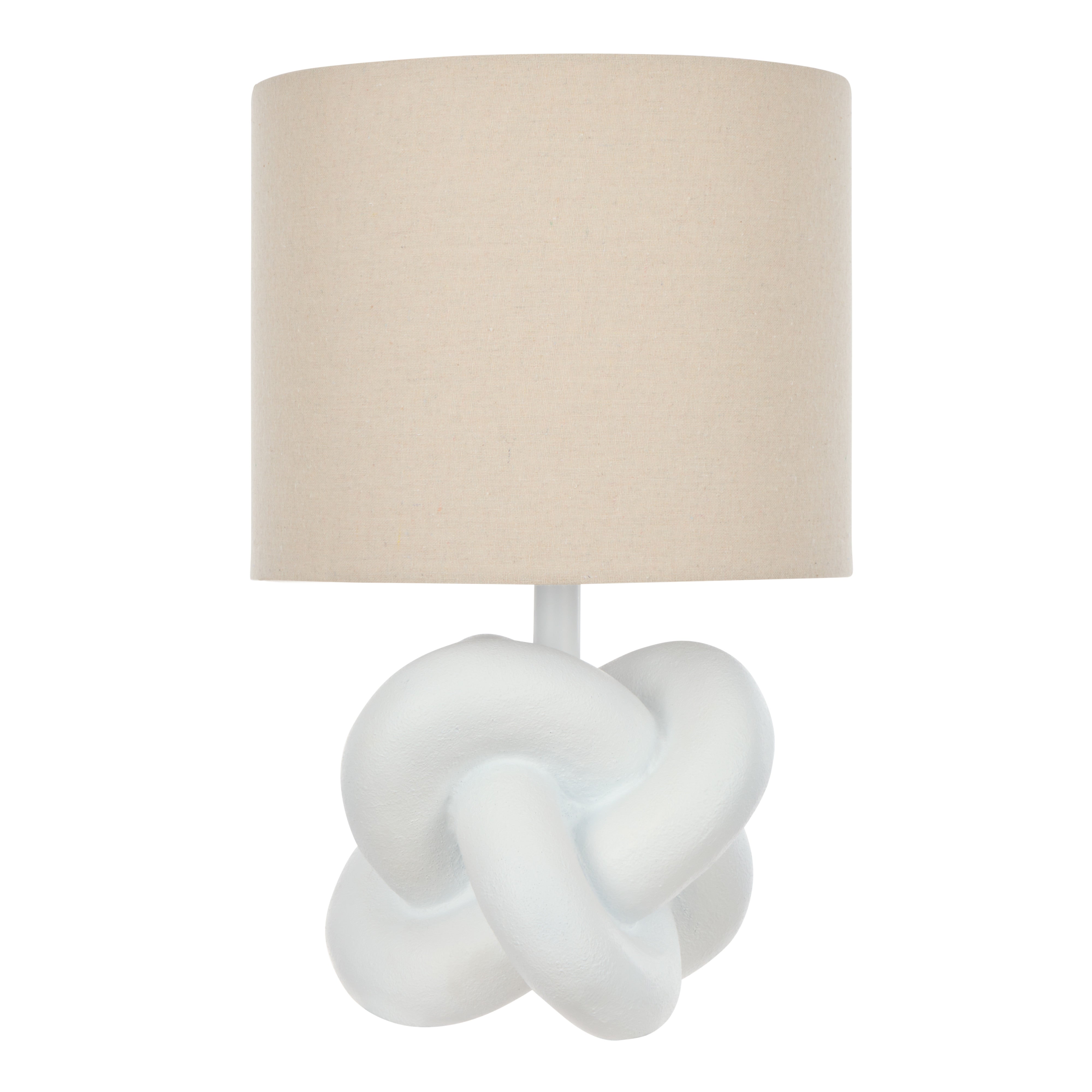 Amalfi Fia Knot Table Lamp Natural & White