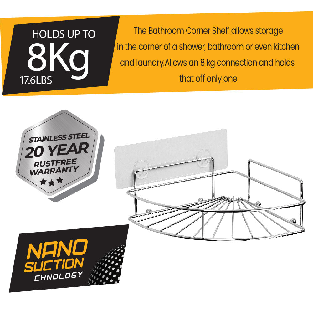 i-hook Bathroom Corner Shelf