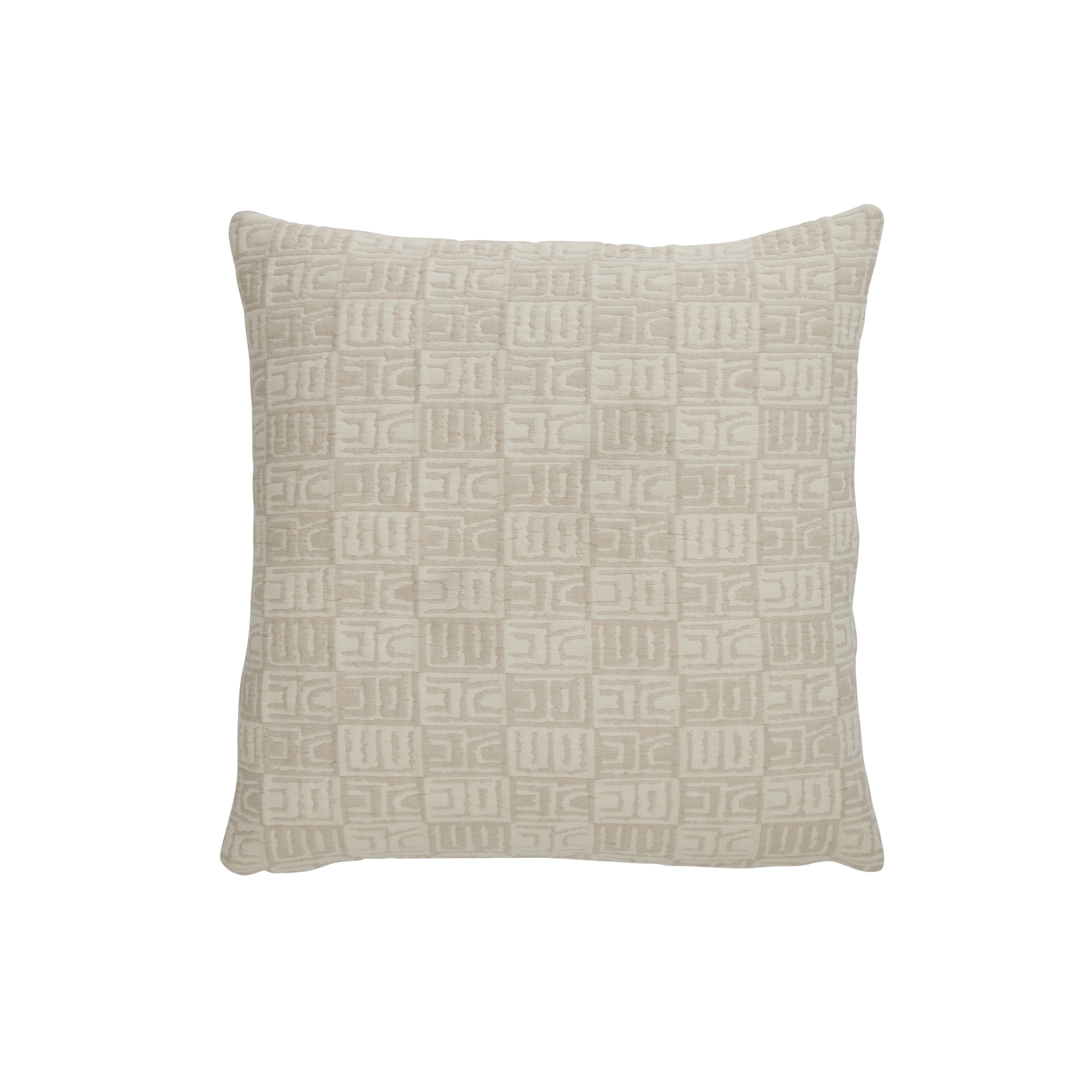 Amalfi Enver Geo Cushion Ivory & Beige