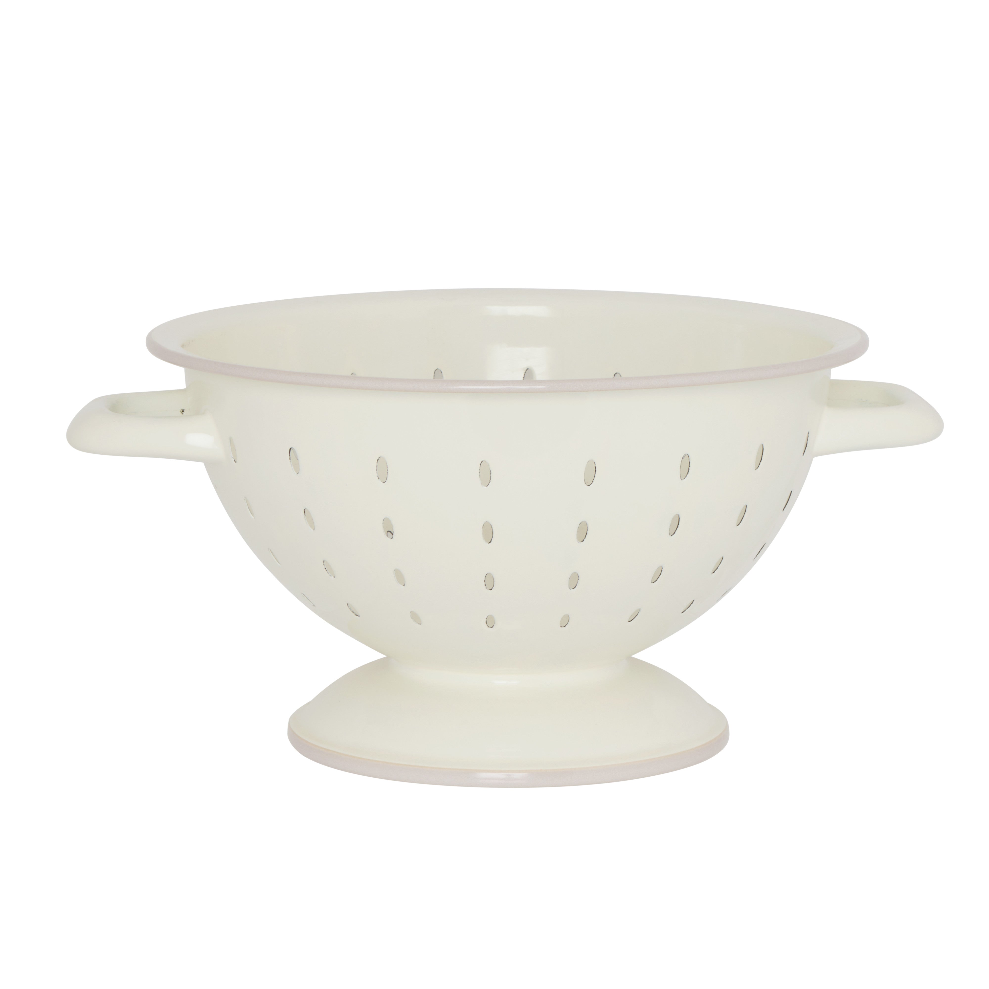 Davis & Waddell Daylesford Enamel Colander Cream