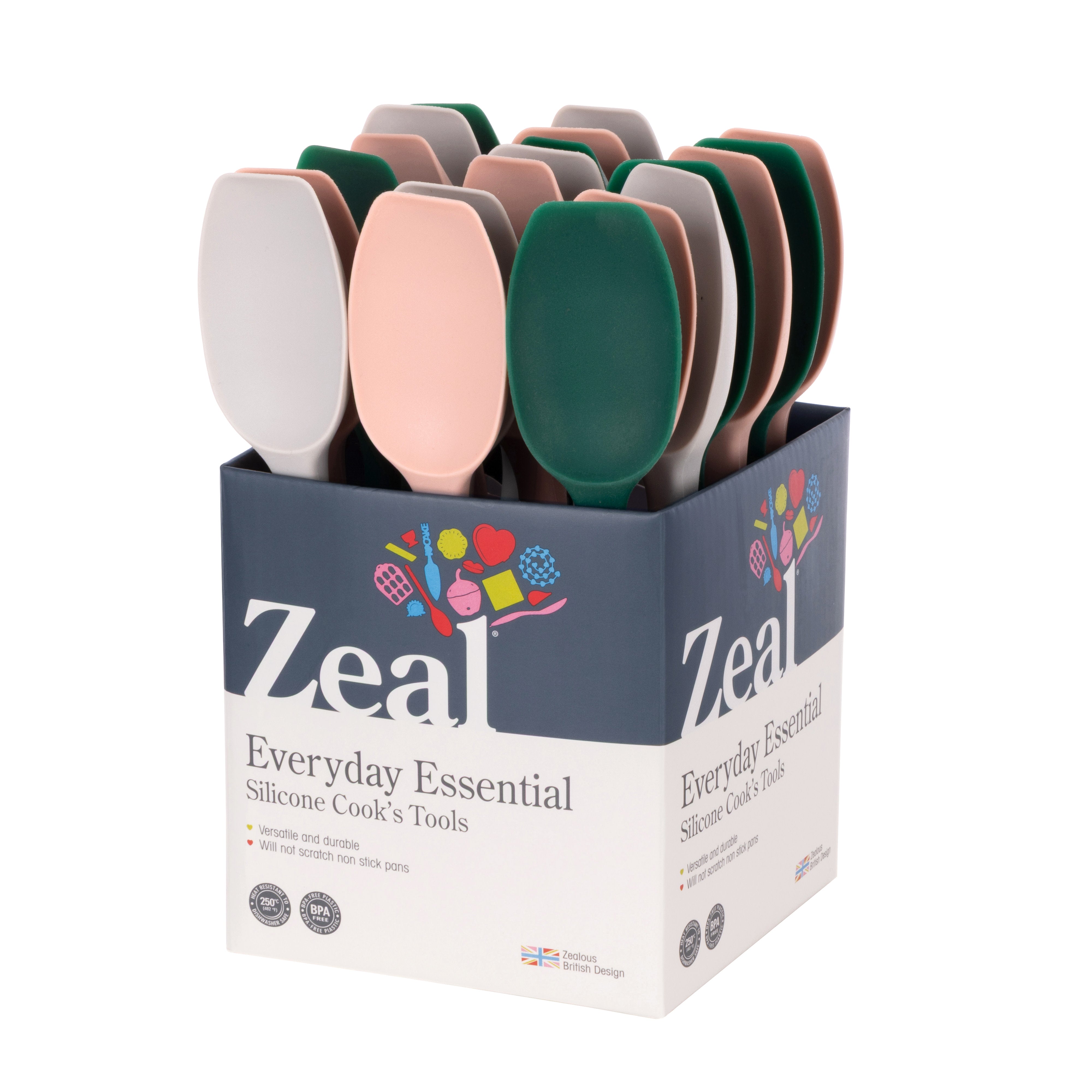 Zeal Mini Silicone Spatula Spoon (Forest Blush)