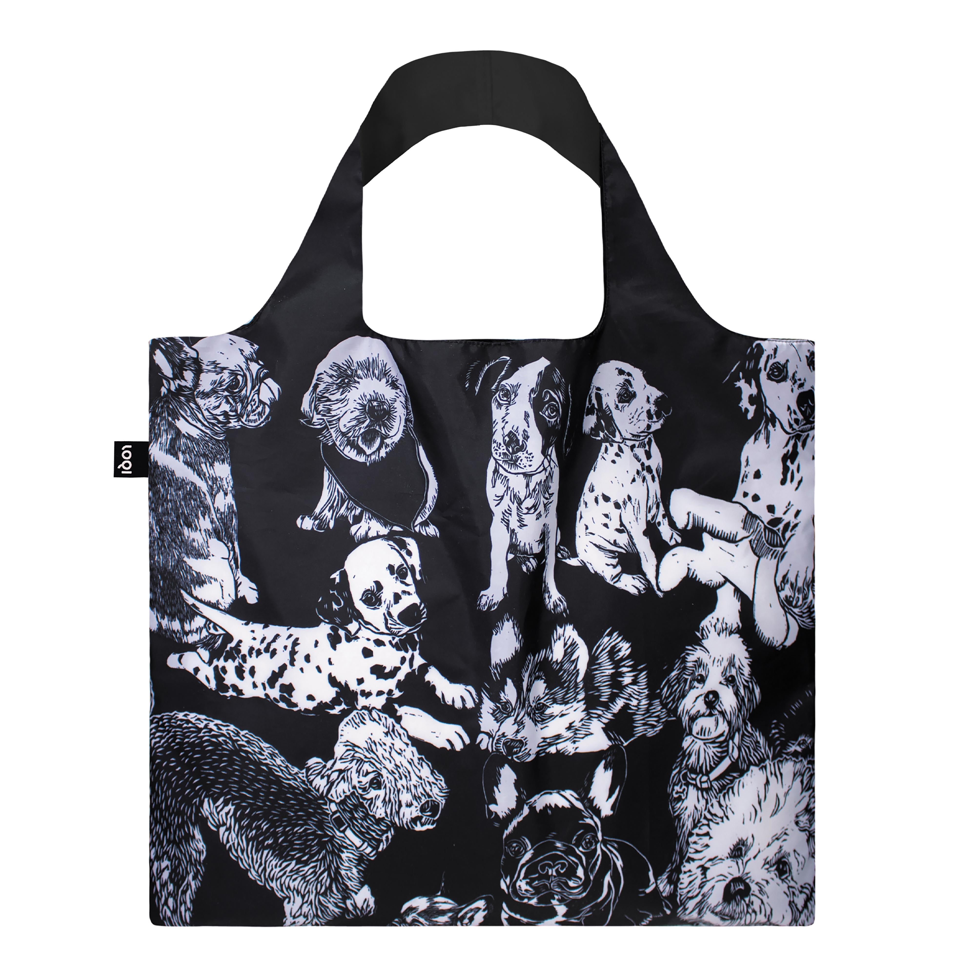 LOQI Red Poppy Bee Dogs Tote Bag