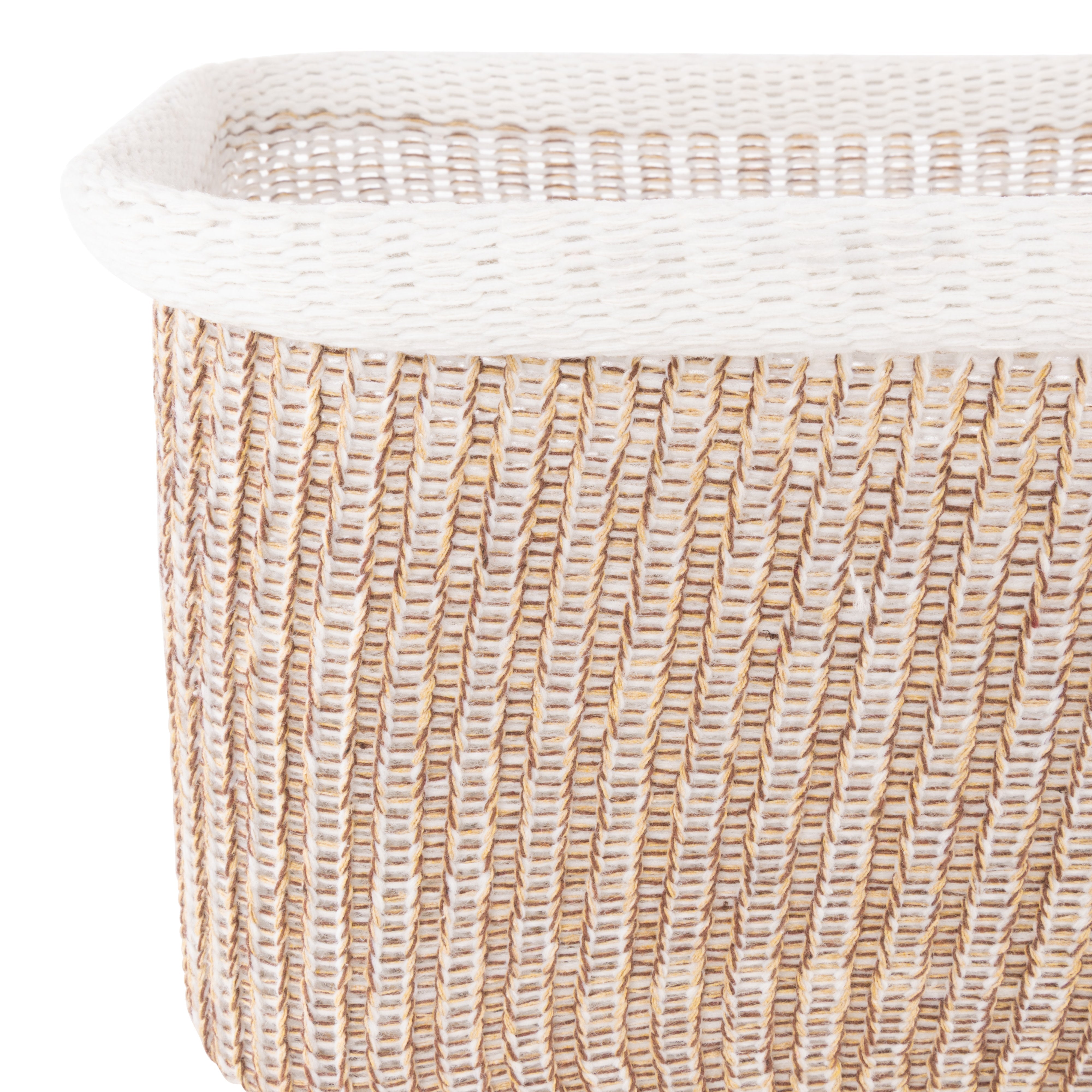Amalfi Arlow Collection Basket 3 Piece Set Natural & White