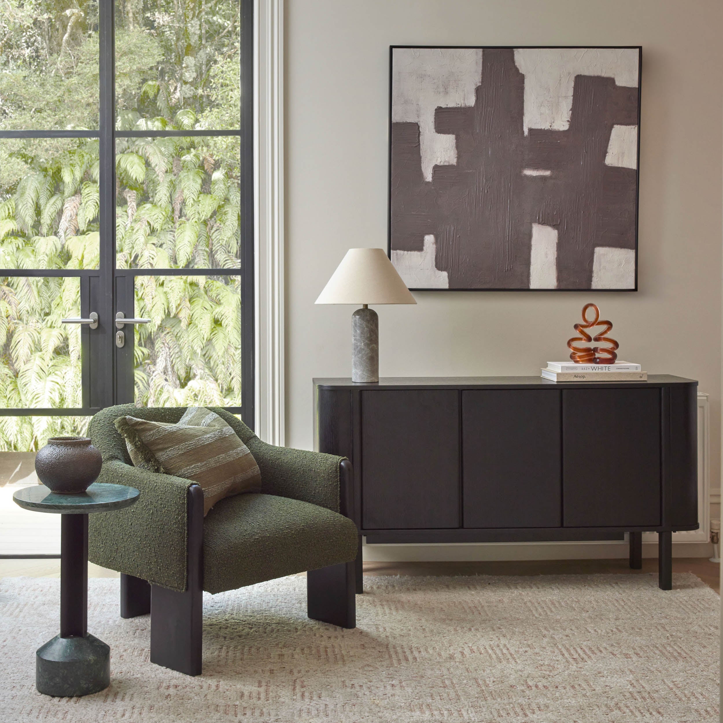 Amalfi Sienna Cushion 40x60cm Green