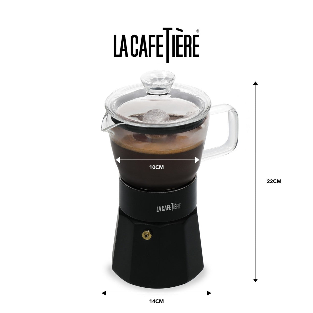 La Cafetière Verona Glass Espresso Maker 6 Cup / 240ml (Black)