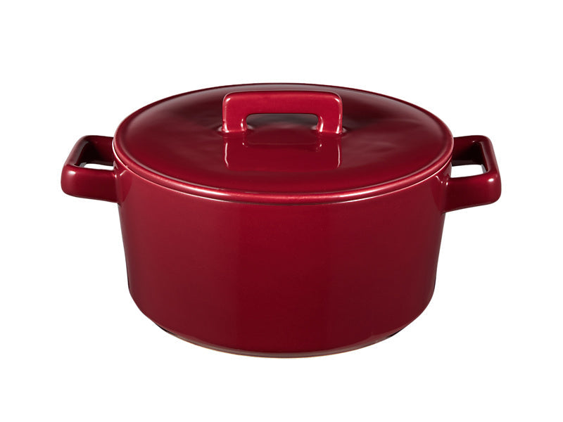 Maxwell & Williams Epicurious Round Casserole 1.3L Bordeaux 17 x 8cm