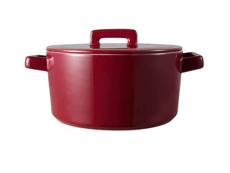 Maxwell & Williams Epicurious Round Casserole 1.3L Bordeaux 17 x 8cm