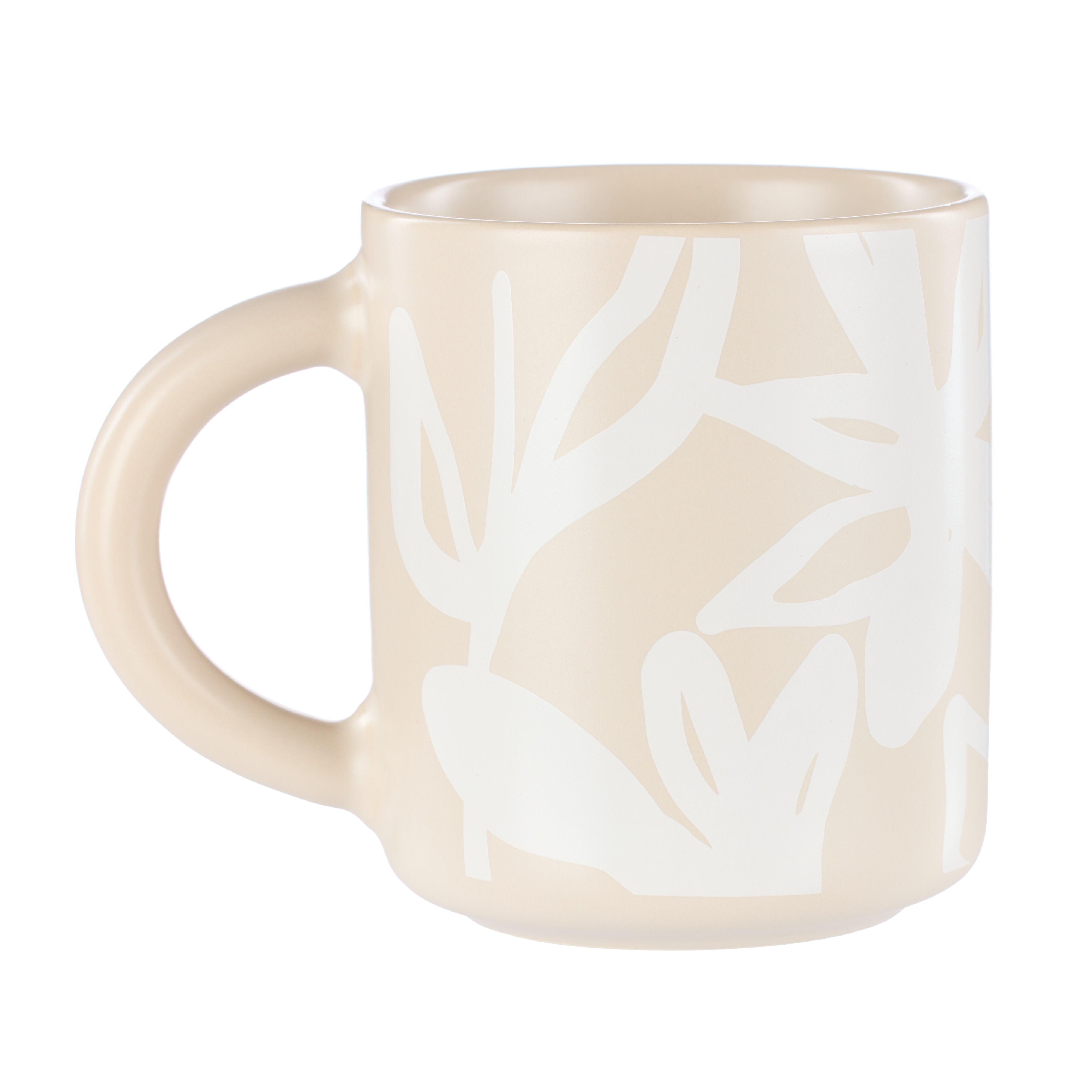 Leaf & Bean Freya Mug & Side Plate 2 Piece Set Oat & White