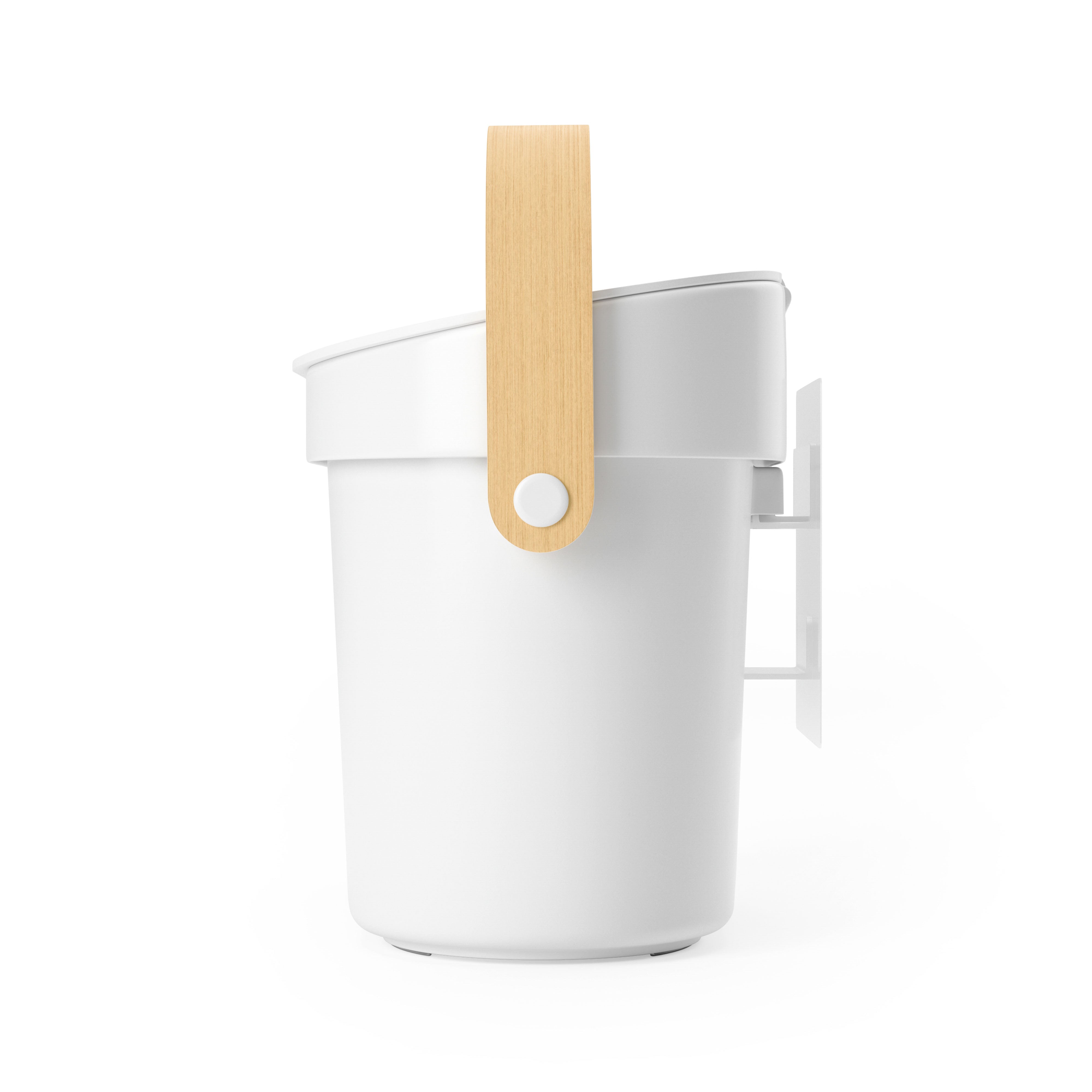 Umbra Bellwood Compost Bin White & Natural