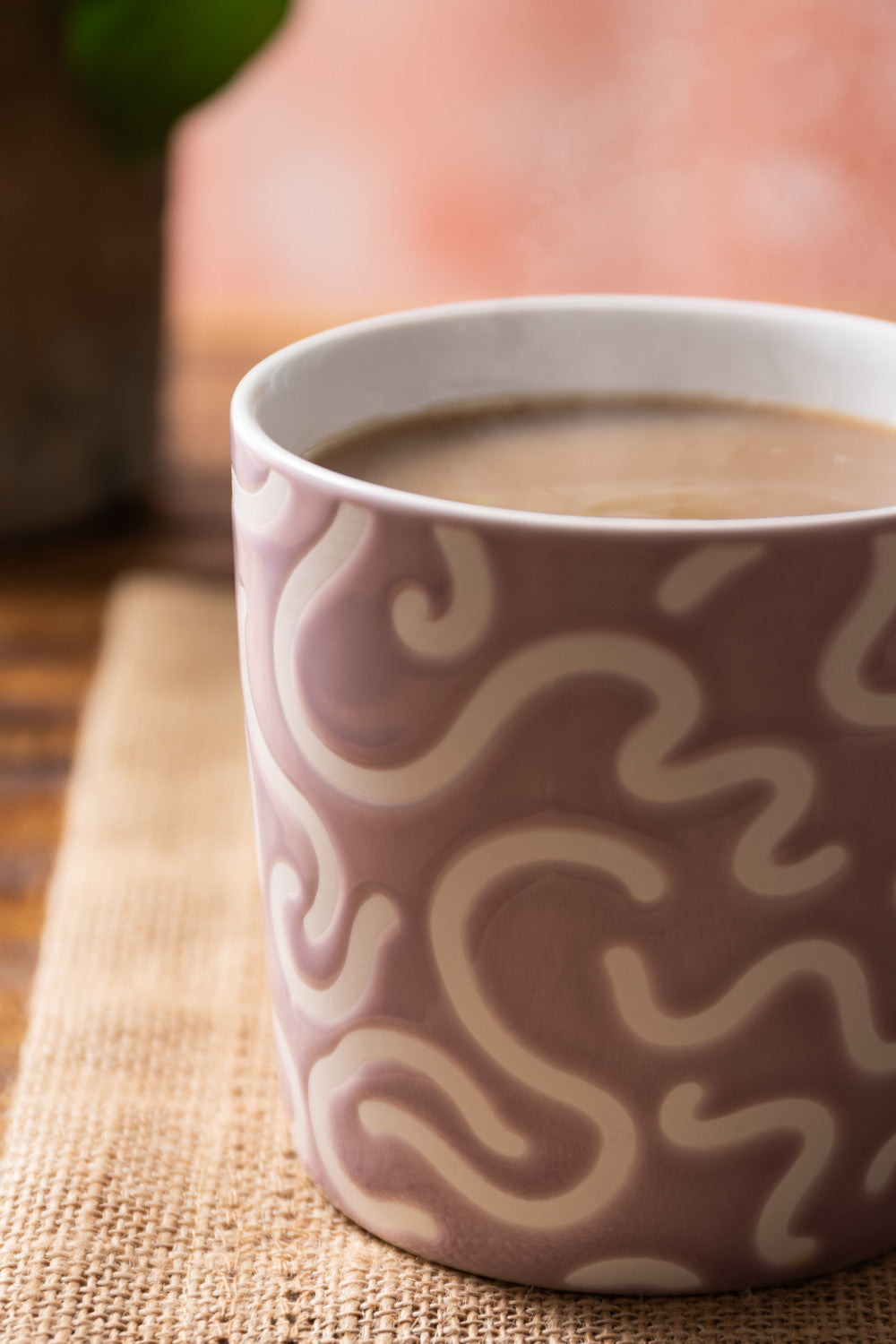 Mikasa Stoneware Mug 360ml (Pink Swirl)