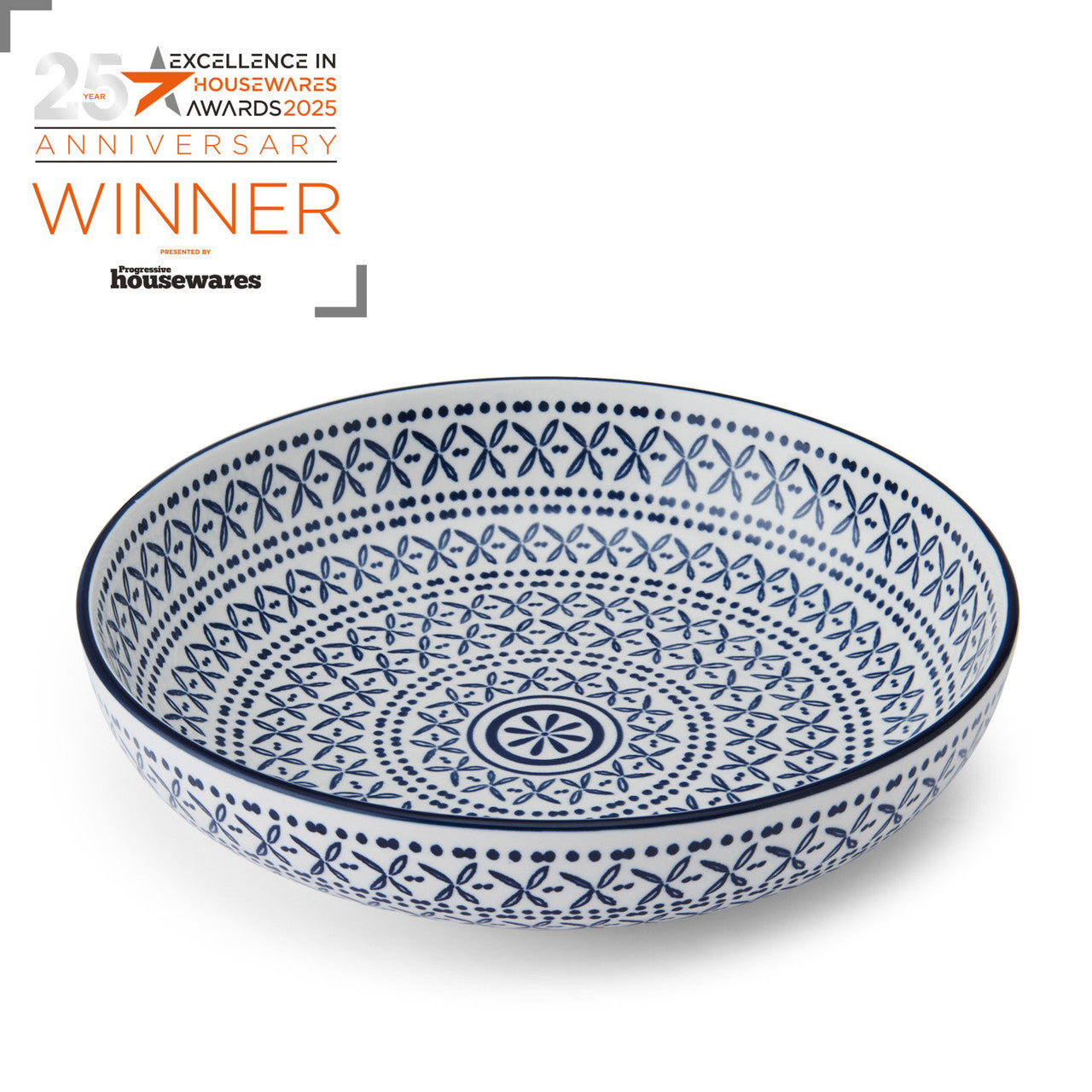 Mikasa Glazed Stoneware Coupe Bowl 21cm (Blue Mediterranean)