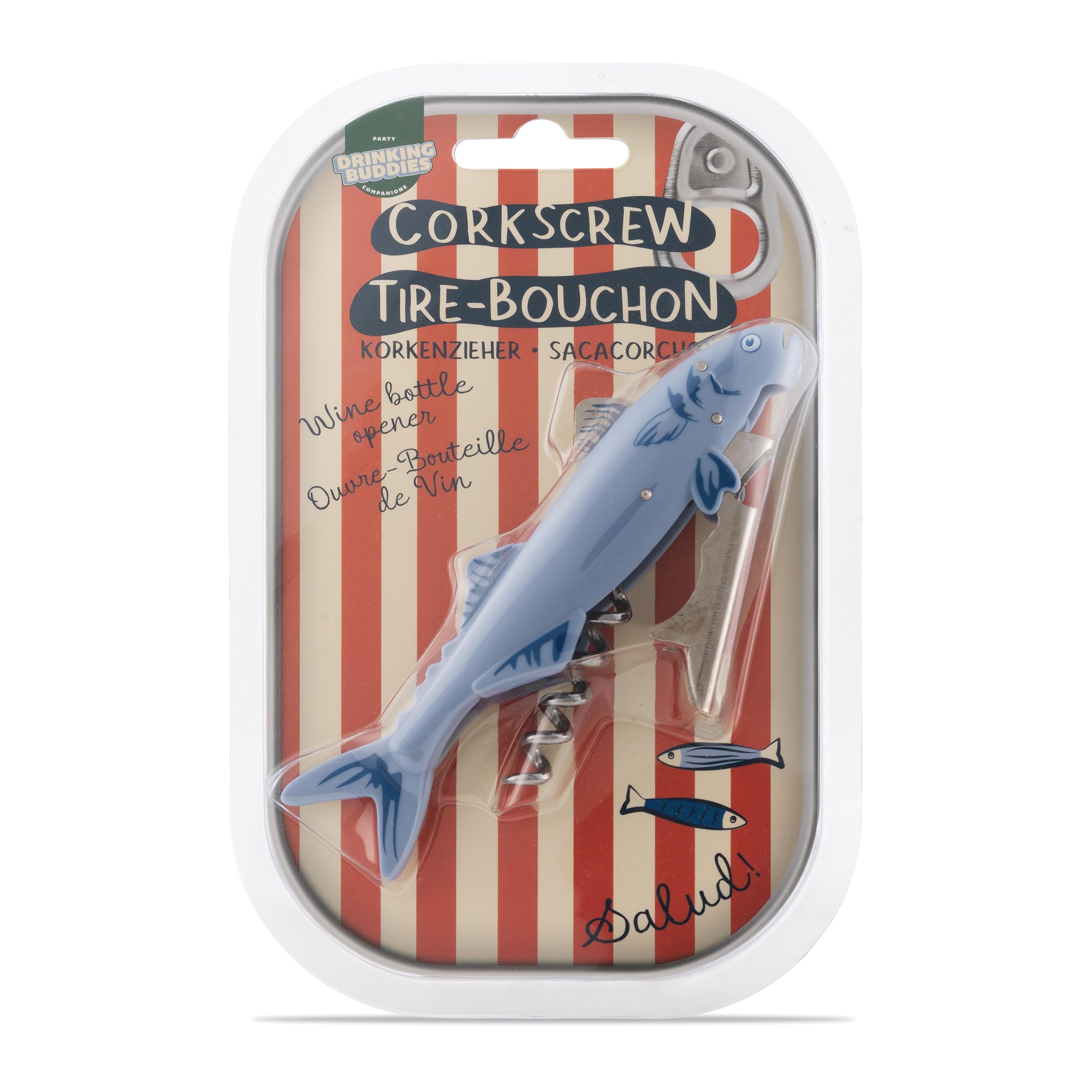 Drinking Buddies Sardine Bottle Opener Blue