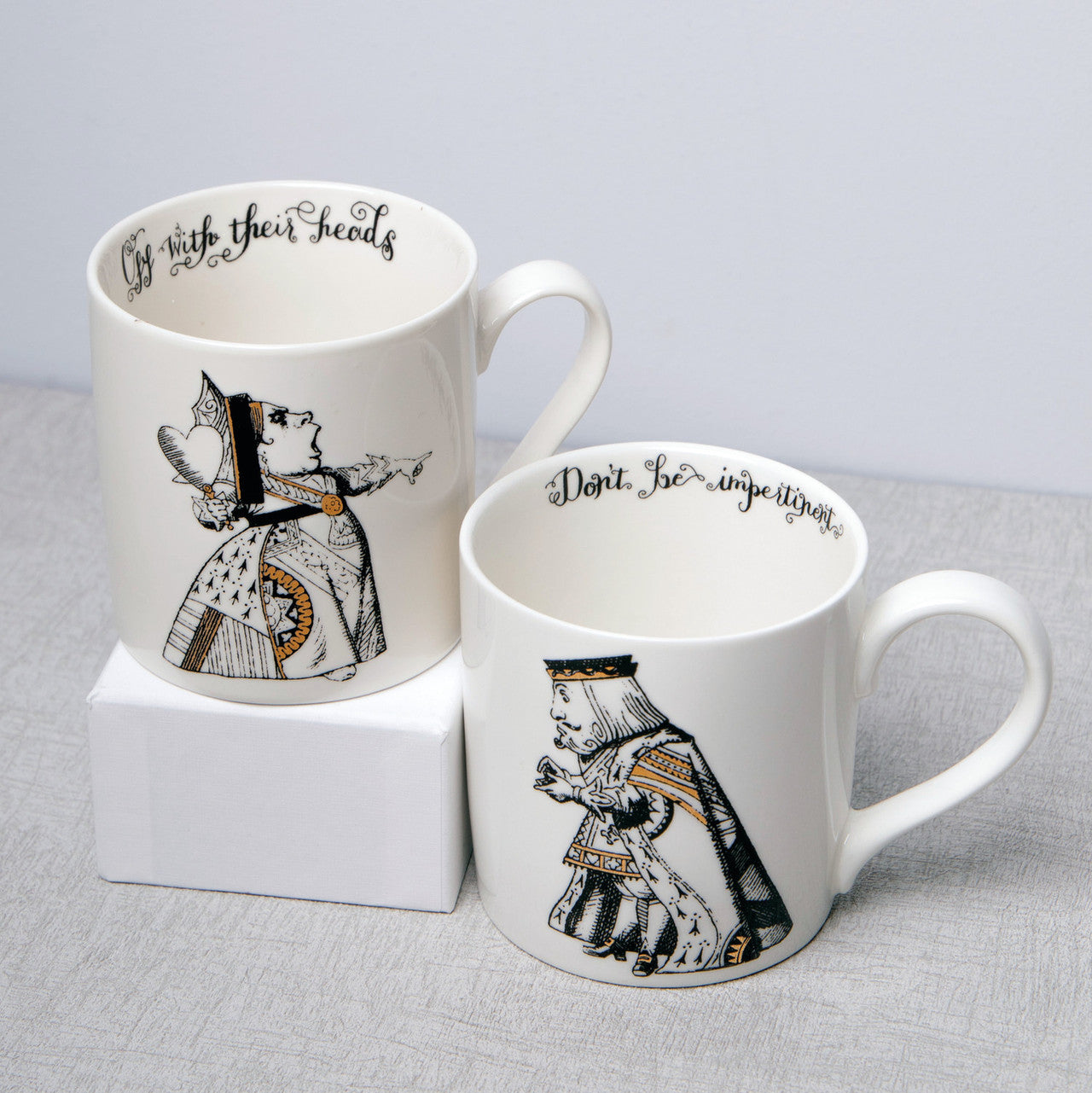 V&A Alice in Wonderland His & Hers Mug Set of 2 350ml