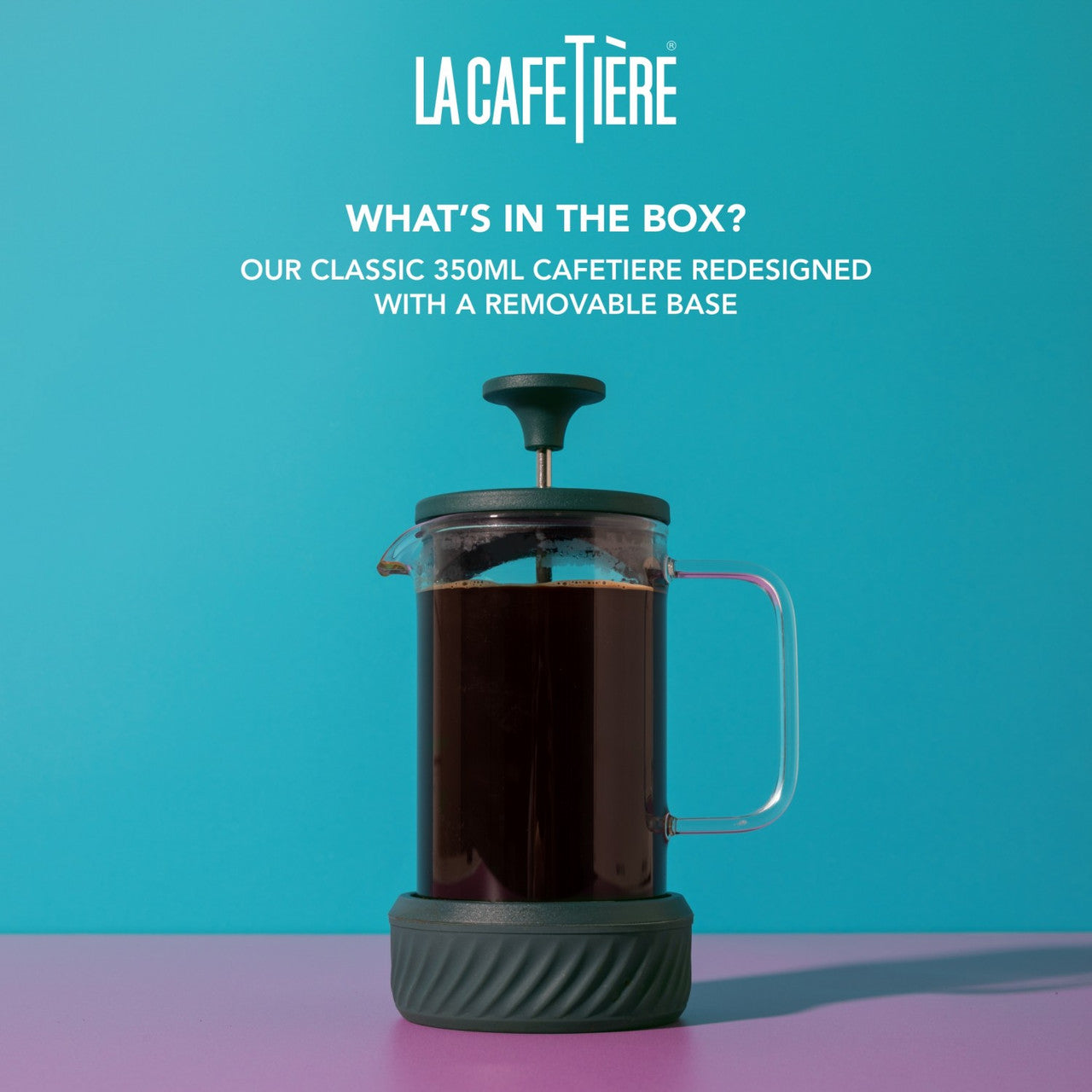 La Cafetière Zero Glass Cafetière 3 Cup / 350ml (Green)