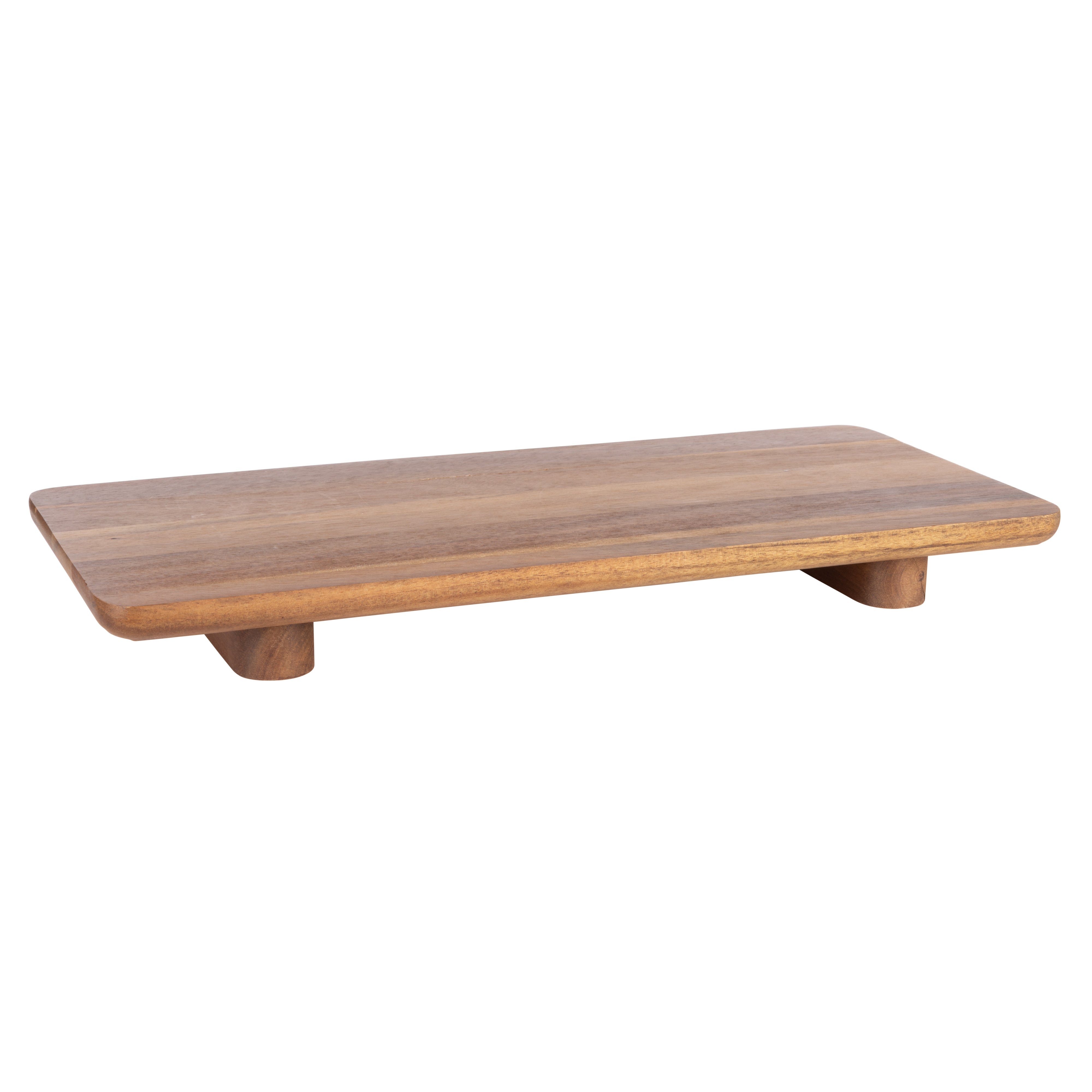 Davis & Waddell Theo Acacia Wood Raised Serving Platter 40cm Natural