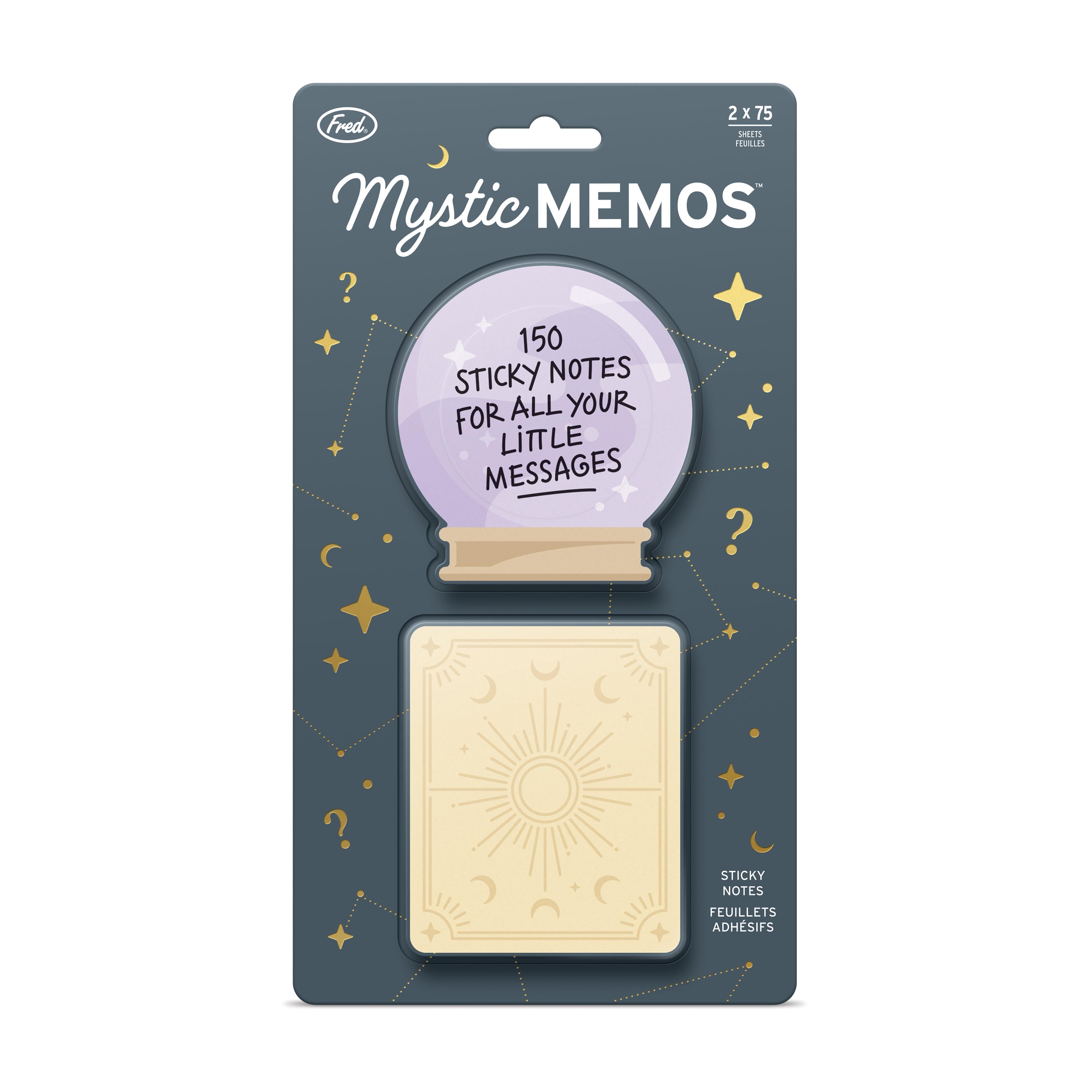 Fred Mystic Memos Sticky Notes 2 Piece Set Multi-Coloured
