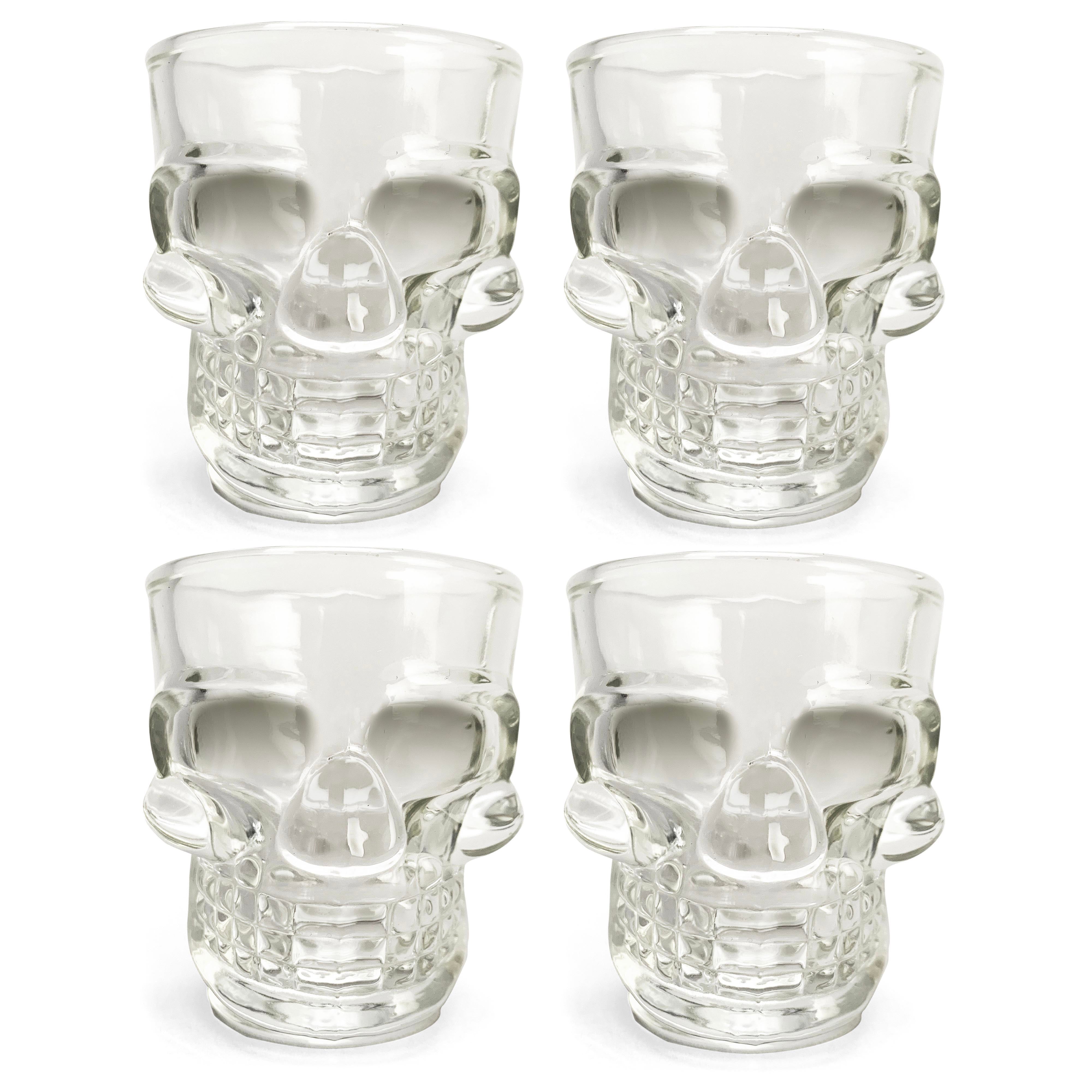 Kikkerland Skull Shot Glasses 4 Piece Set