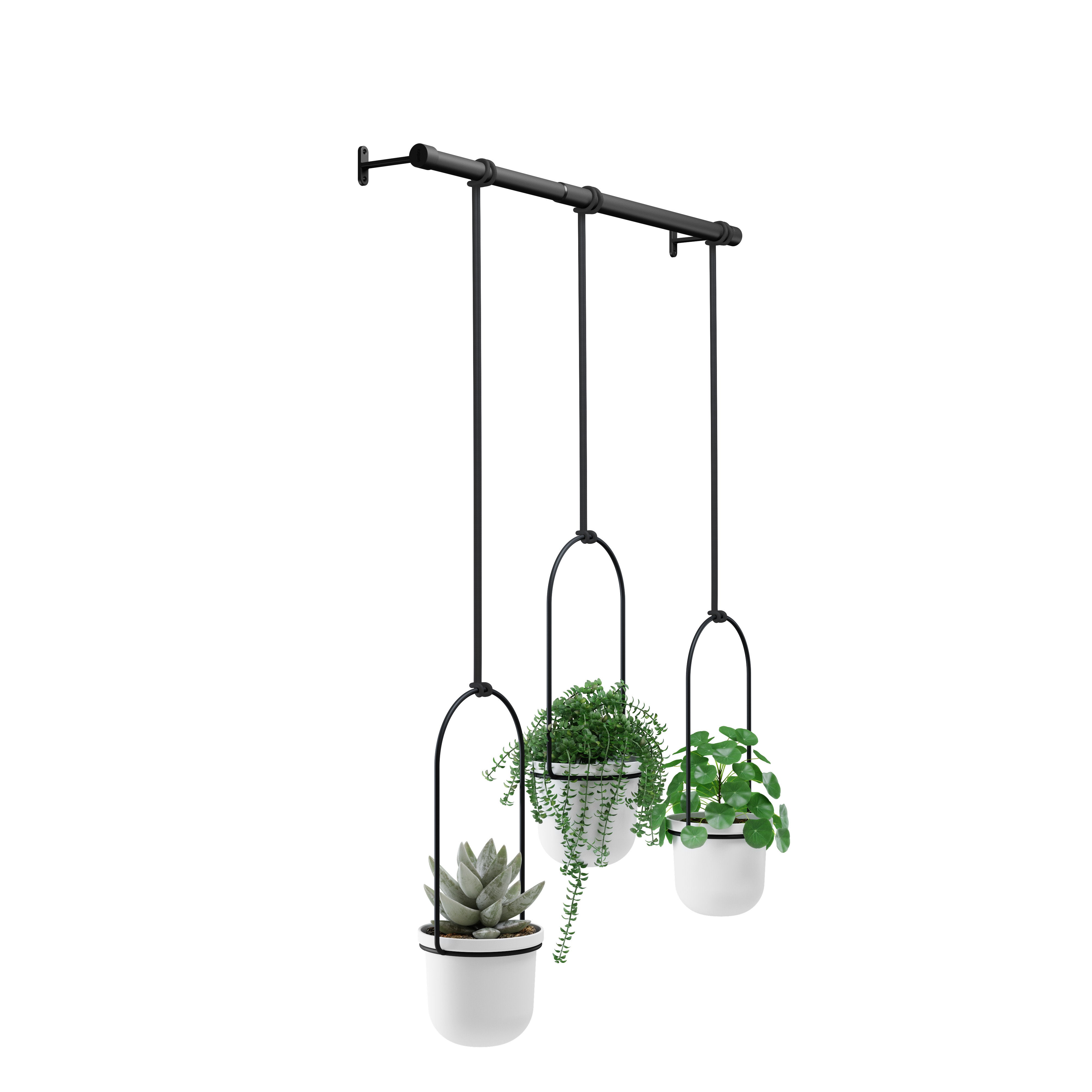 Umbra Triflora Hanging Planter White & Black