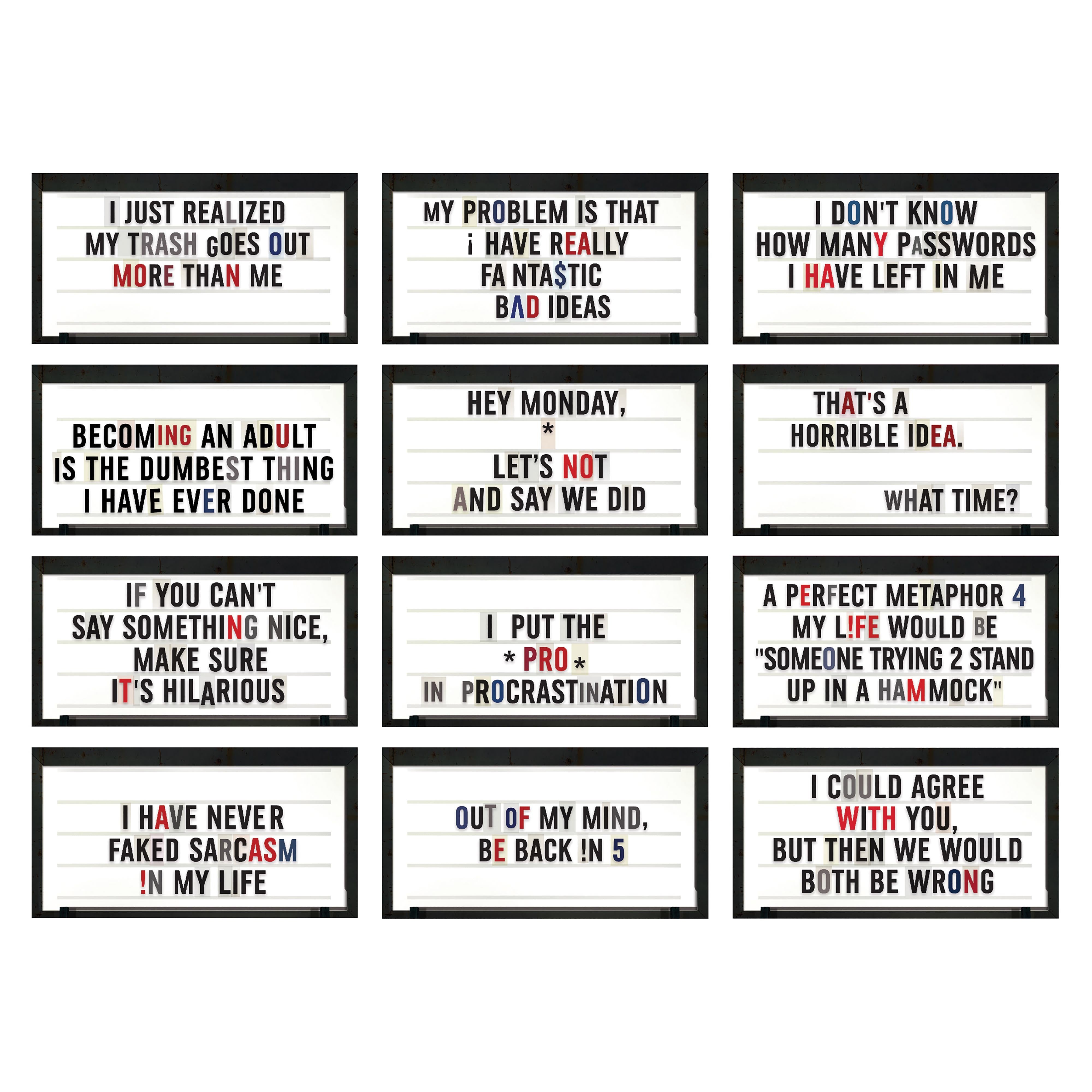 Fred Daily Marquee Desk Flip Book Multi-Coloured
