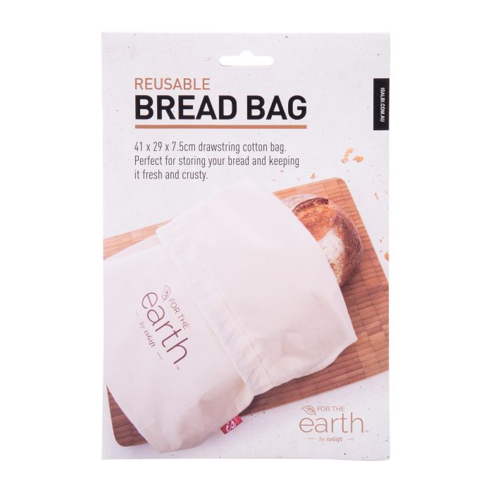 isGift Reusable Cotton Bread Bag – Natural, 29 × 40 × 7 cm