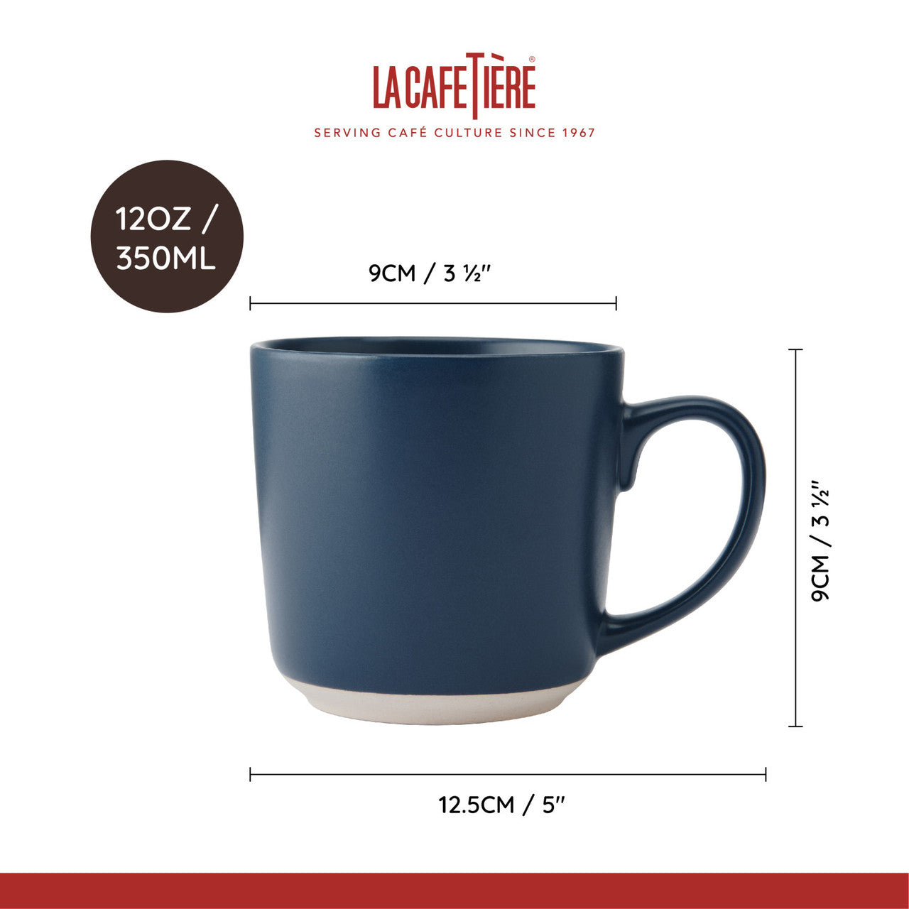 La Cafetière Ceramic Coffee Mug 350ml (Navy)