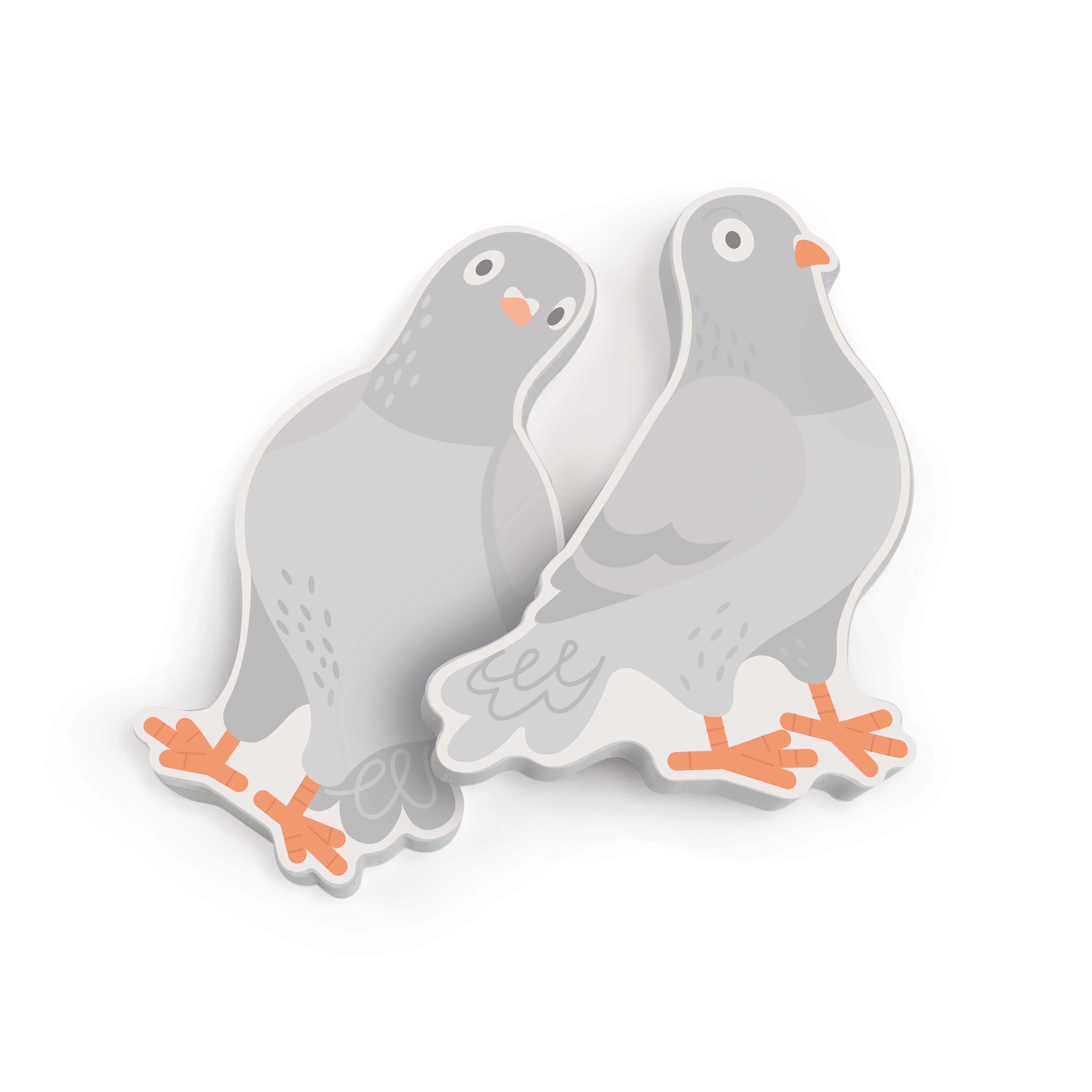 Fred Messenger Pigeons Sticky Notes 2 Piece Set Multi-Coloured