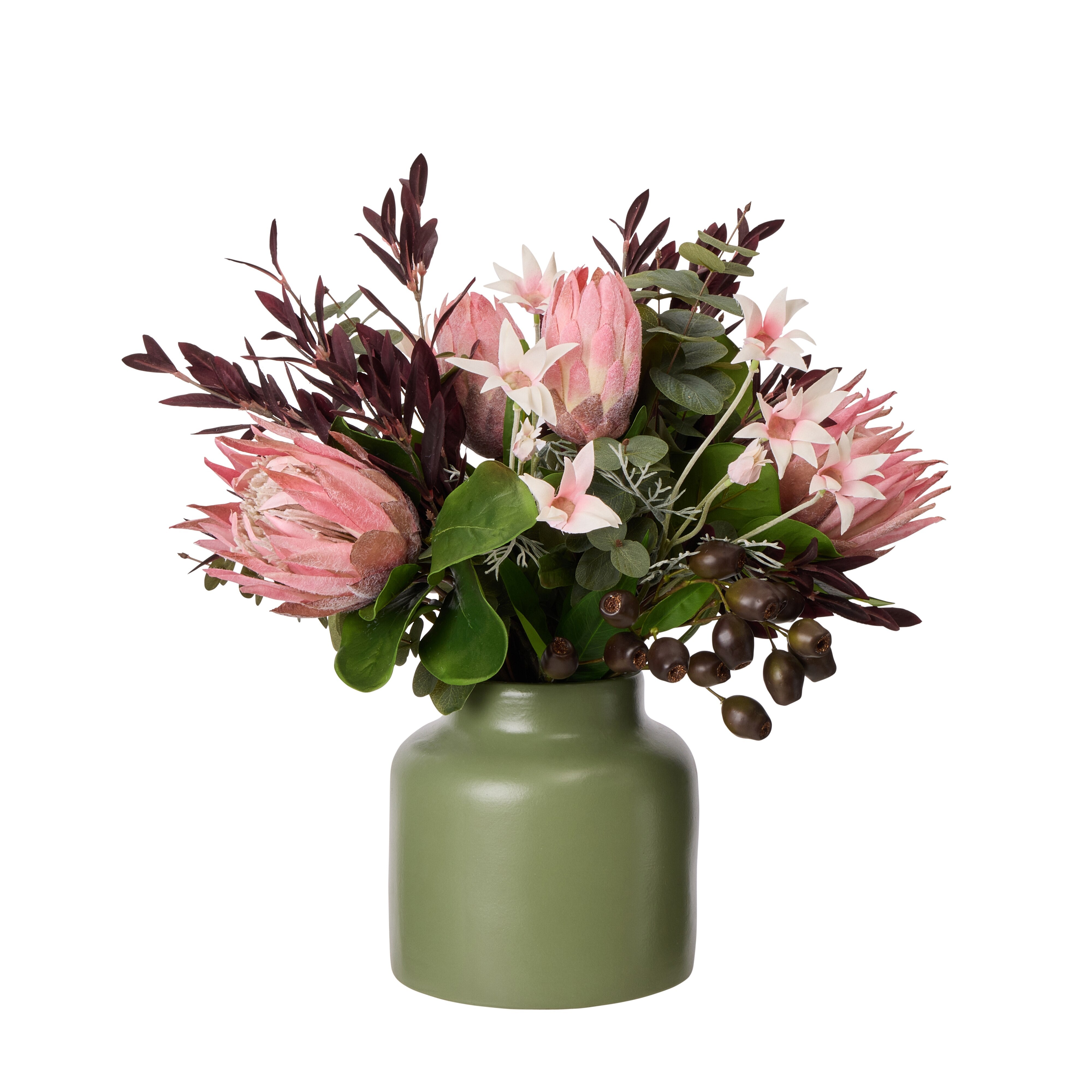 Rogue Protea Native Mix - Oakley Vase Pink & Purple