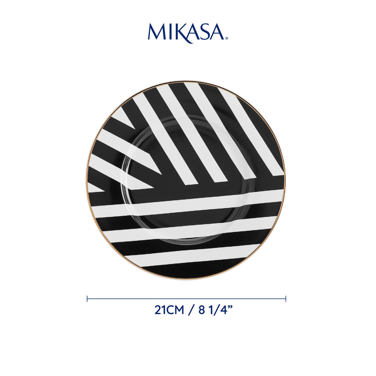 Mikasa Luxe Deco Fine China Side Plate Set 4 Piece 21cm