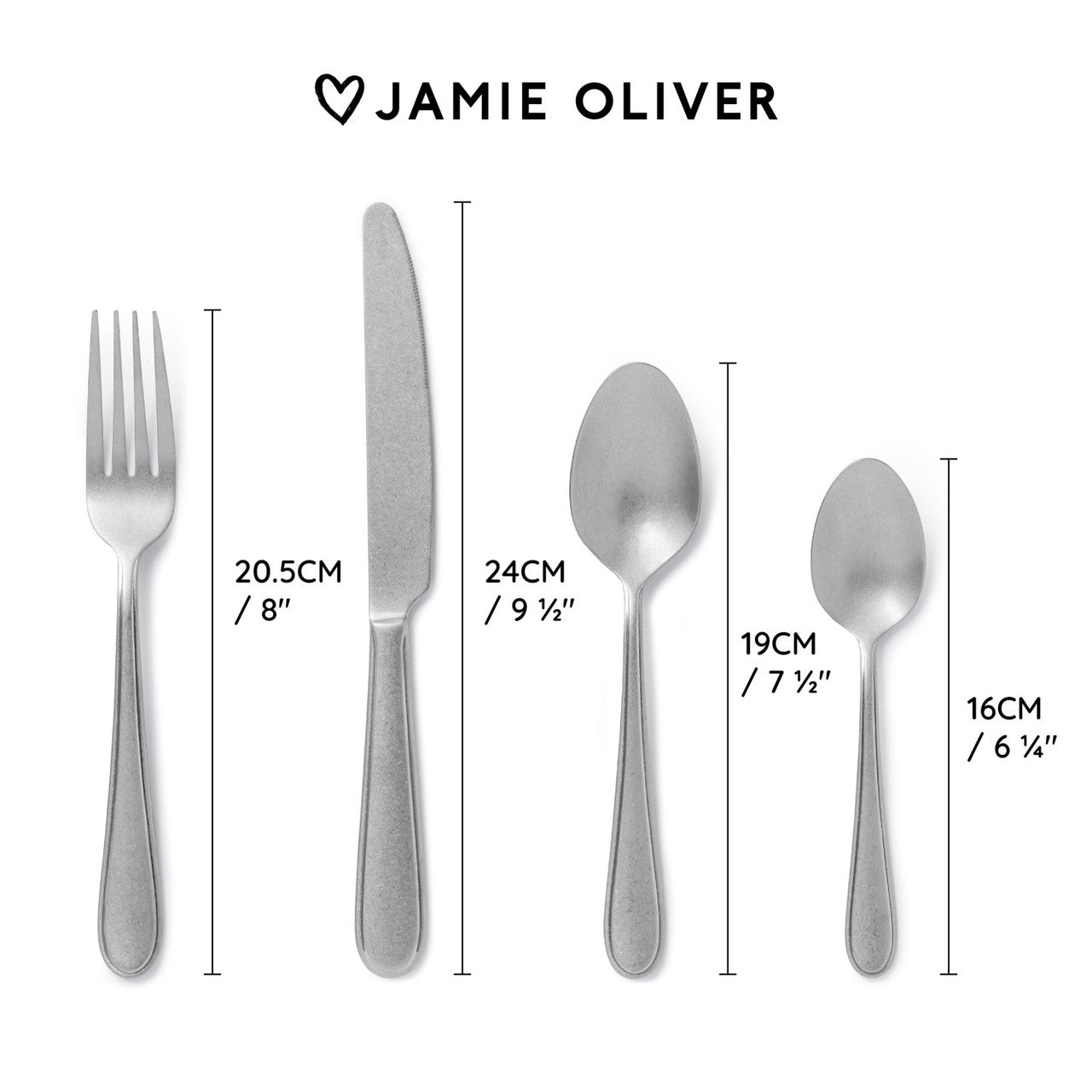 Jamie Oliver Big Love 16 Piece Antique Finish Cutlery Set