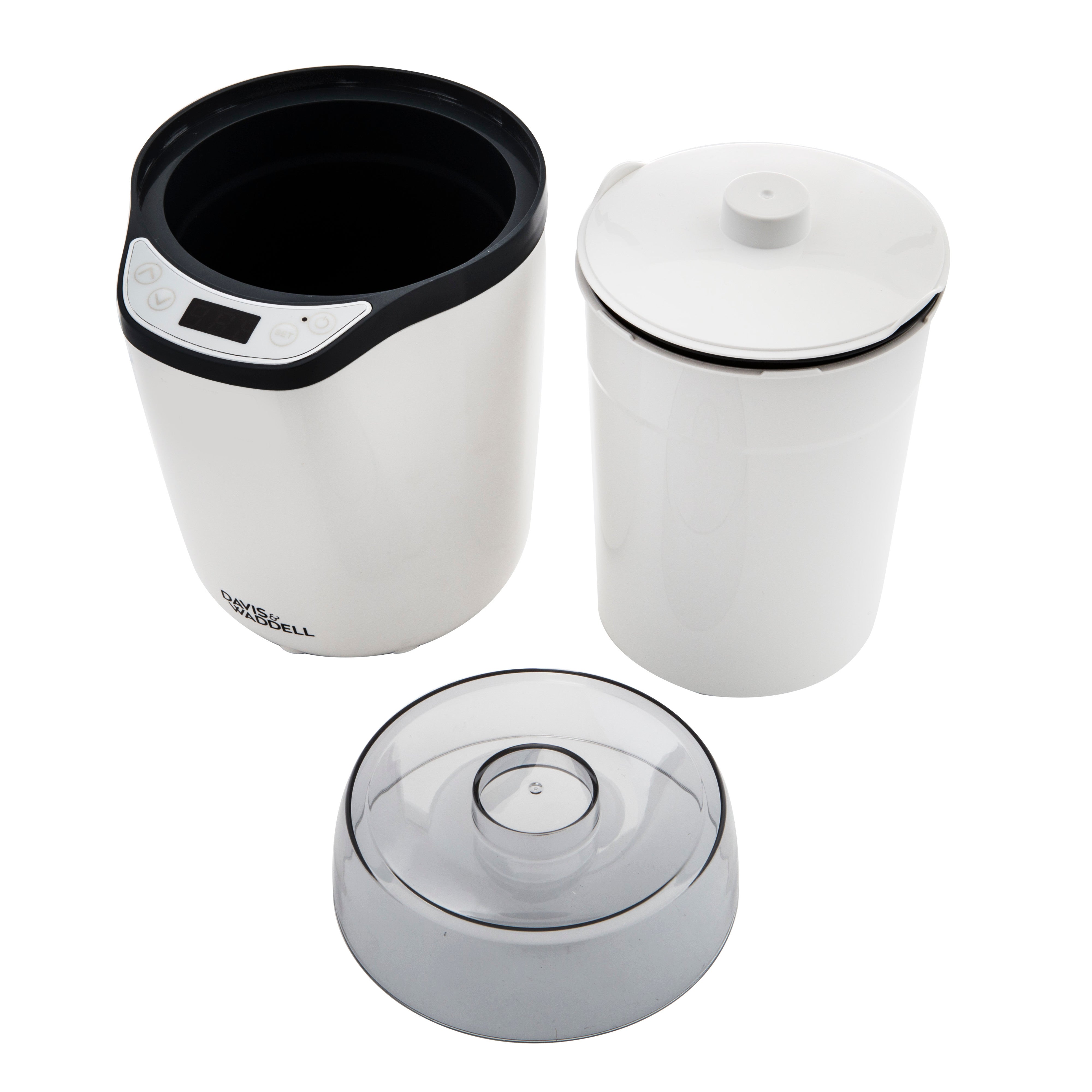 Davis & Waddell 2 in 1 Electric Yoghurt Maker & Fermenter White & Grey