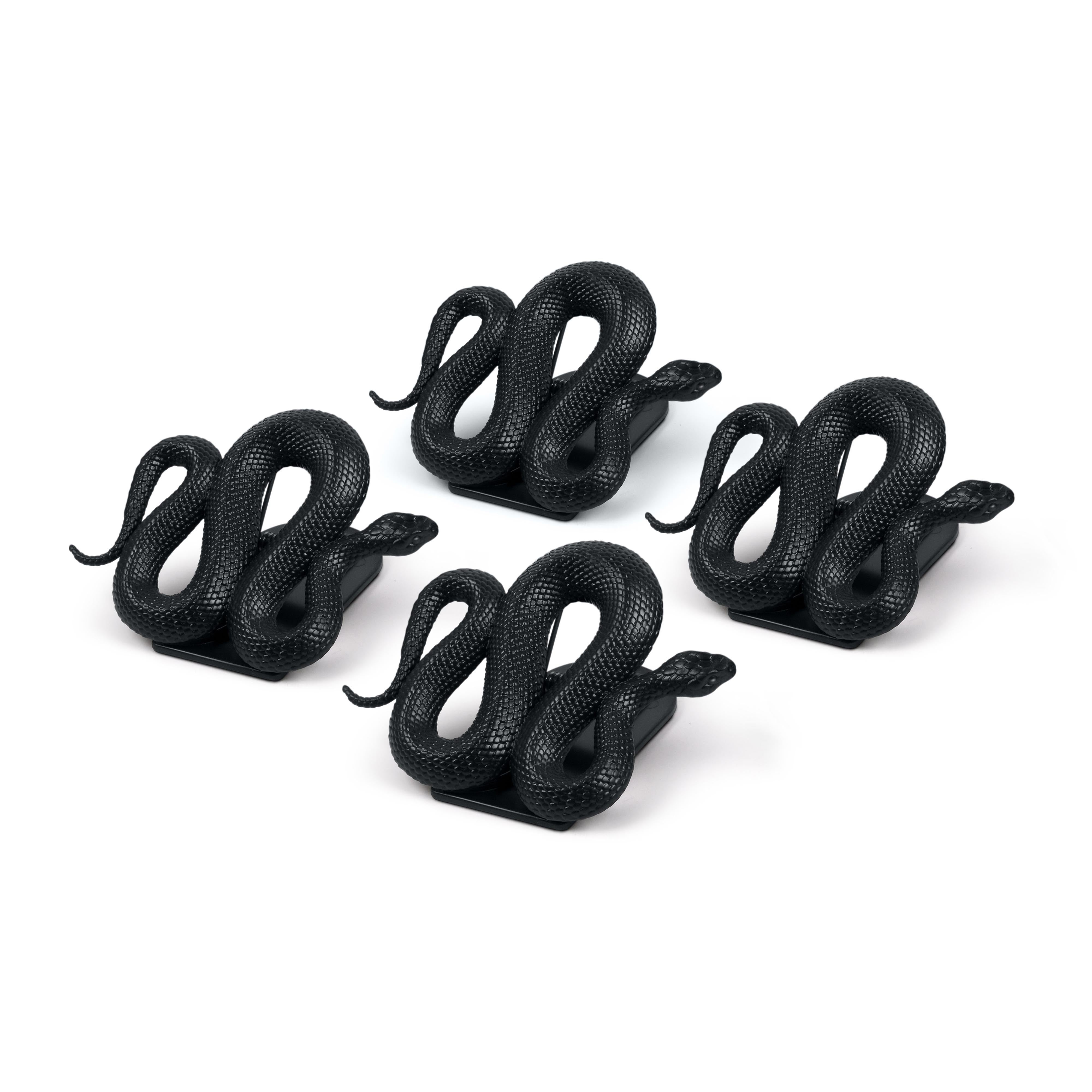 Fred Sssnack Attack Snake Bag Clips 4 Piece Set Black