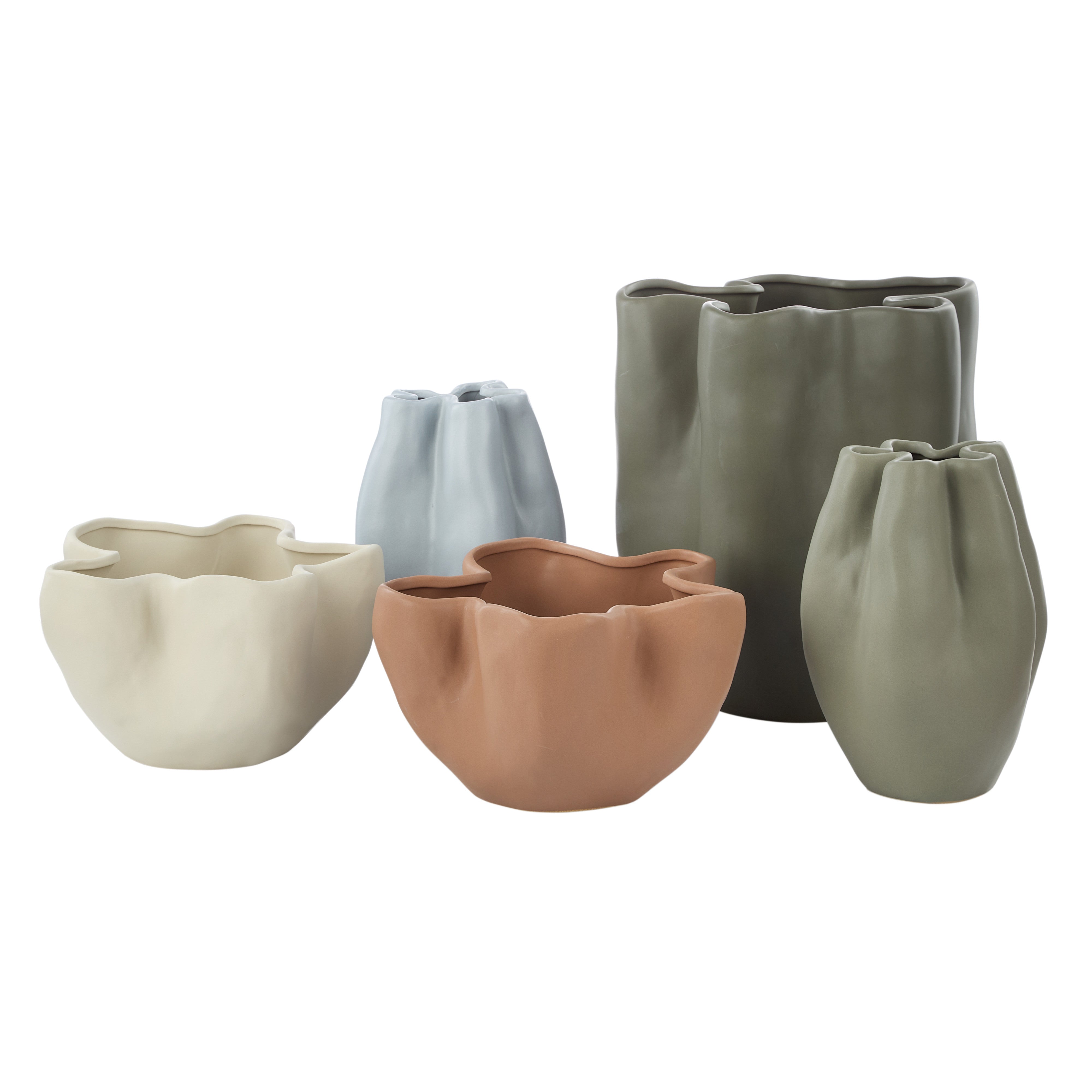 Amalfi Fluid Vase Raw Umber