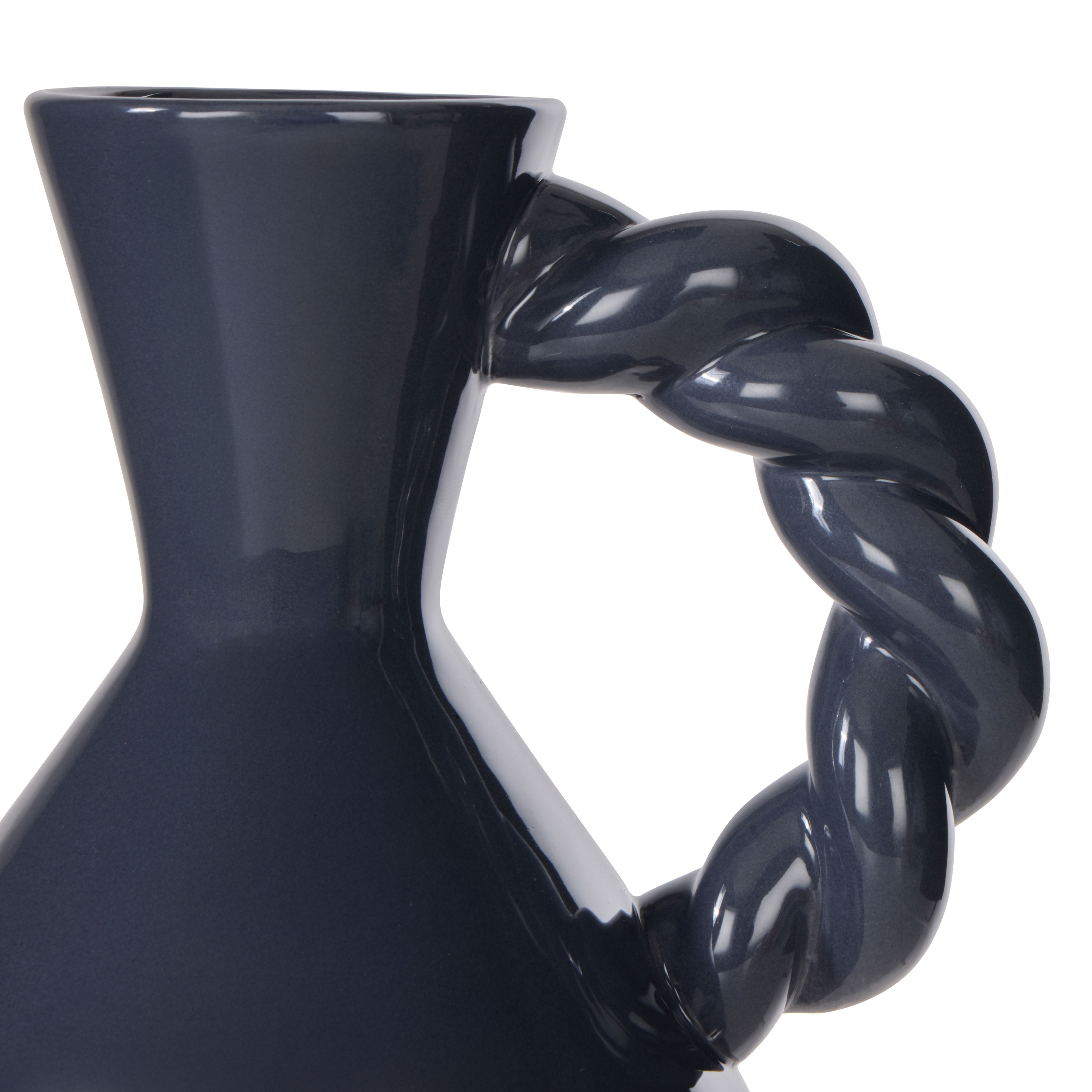 Emporium Arlo Twist Vase Medium Navy Blue