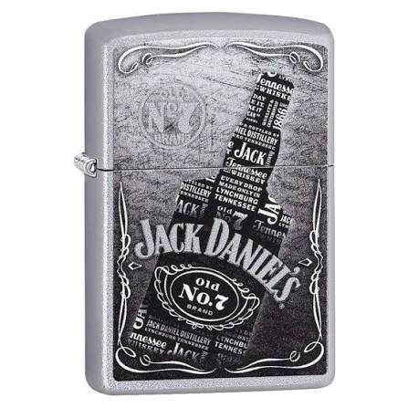 Zippo Satin Chrome Jack Daniels Bottle Lighter