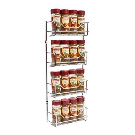 Entree 4 Tier 16 Bottle Spice Rack - Chrome
