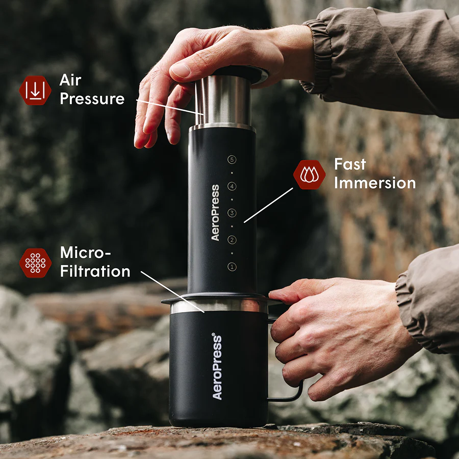 AeroPress Steel Coffee Press Black (360ml)