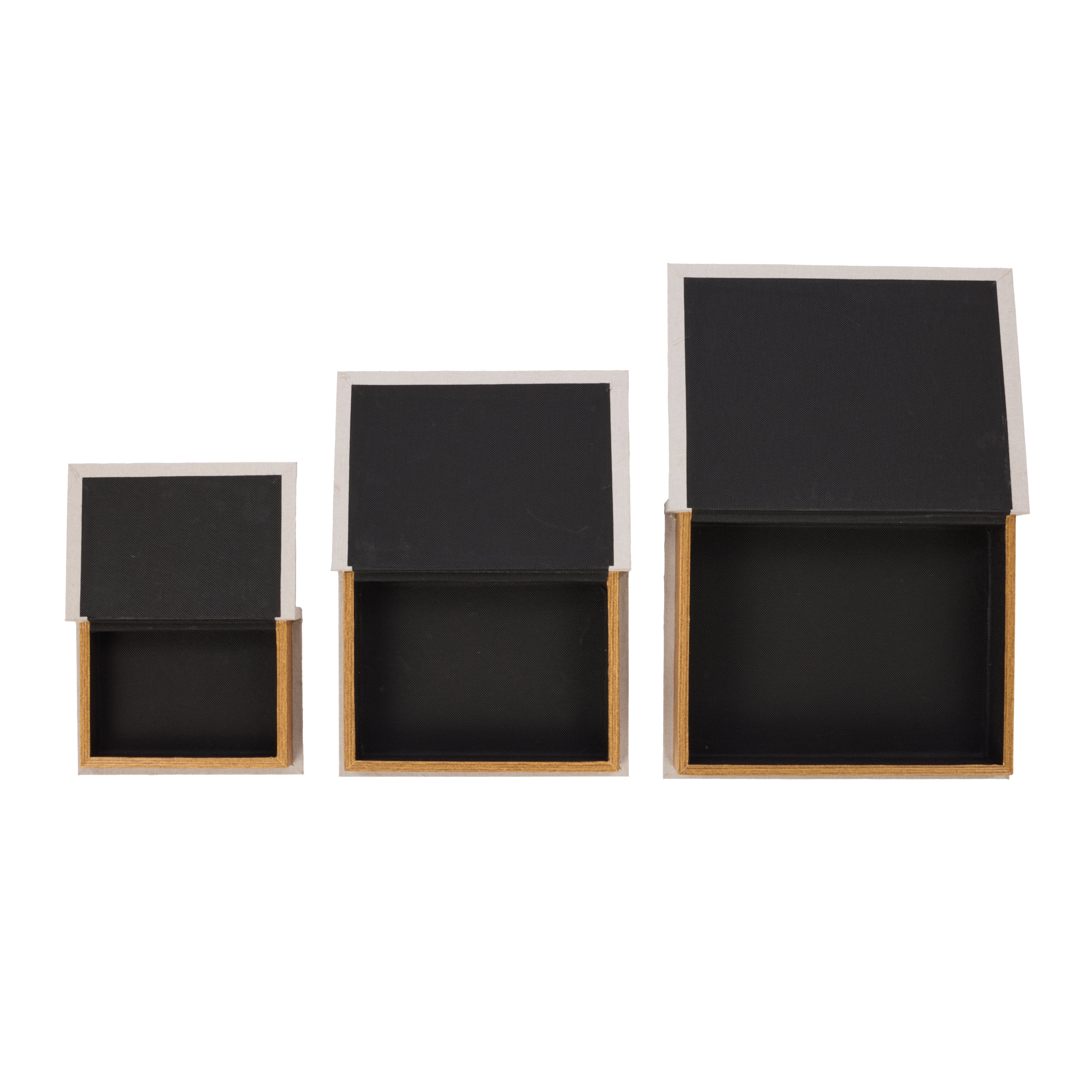 Society Home Atticus Book Box 3pcs Set Linen & Natural