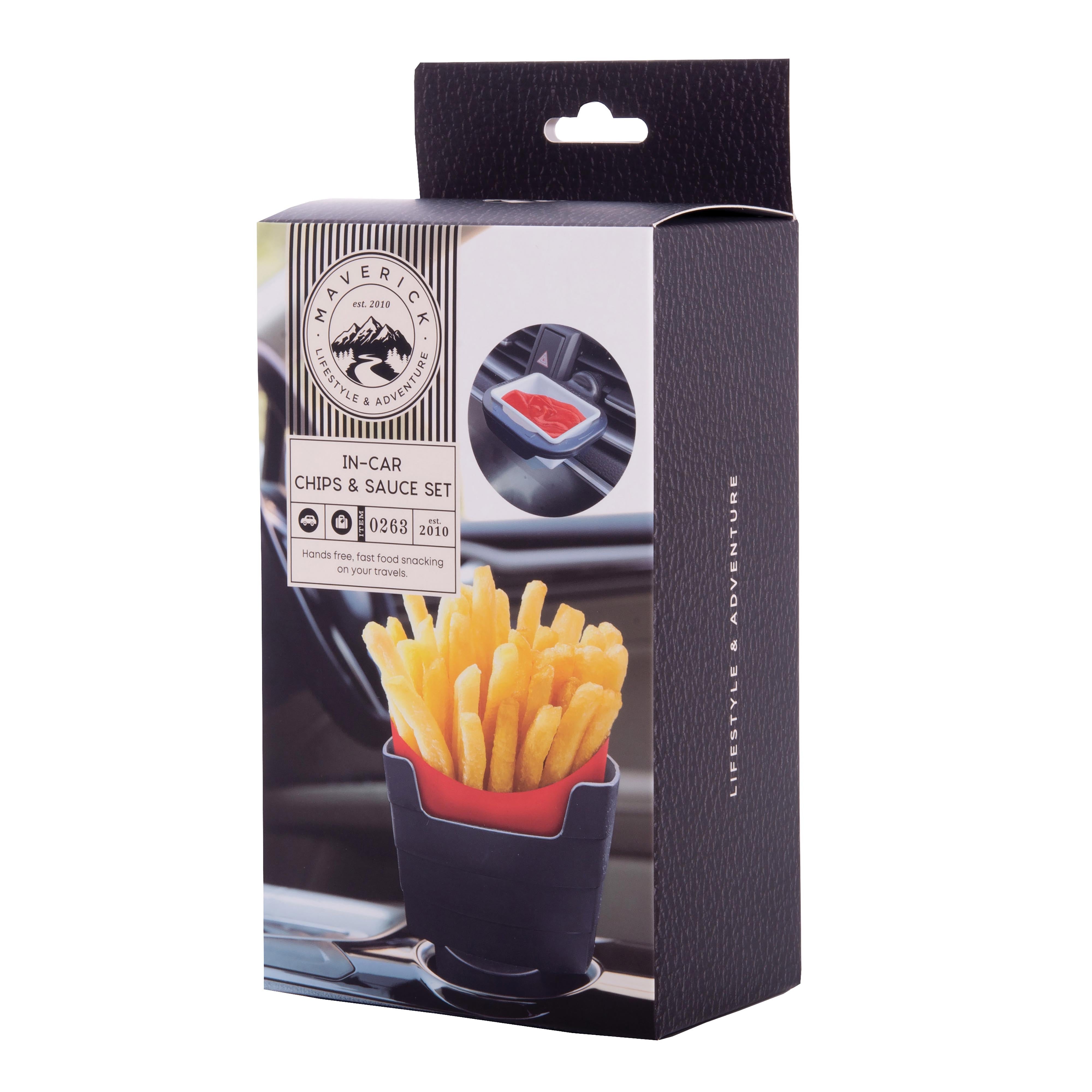Maverick In-Car Chips and Sauce Set Black