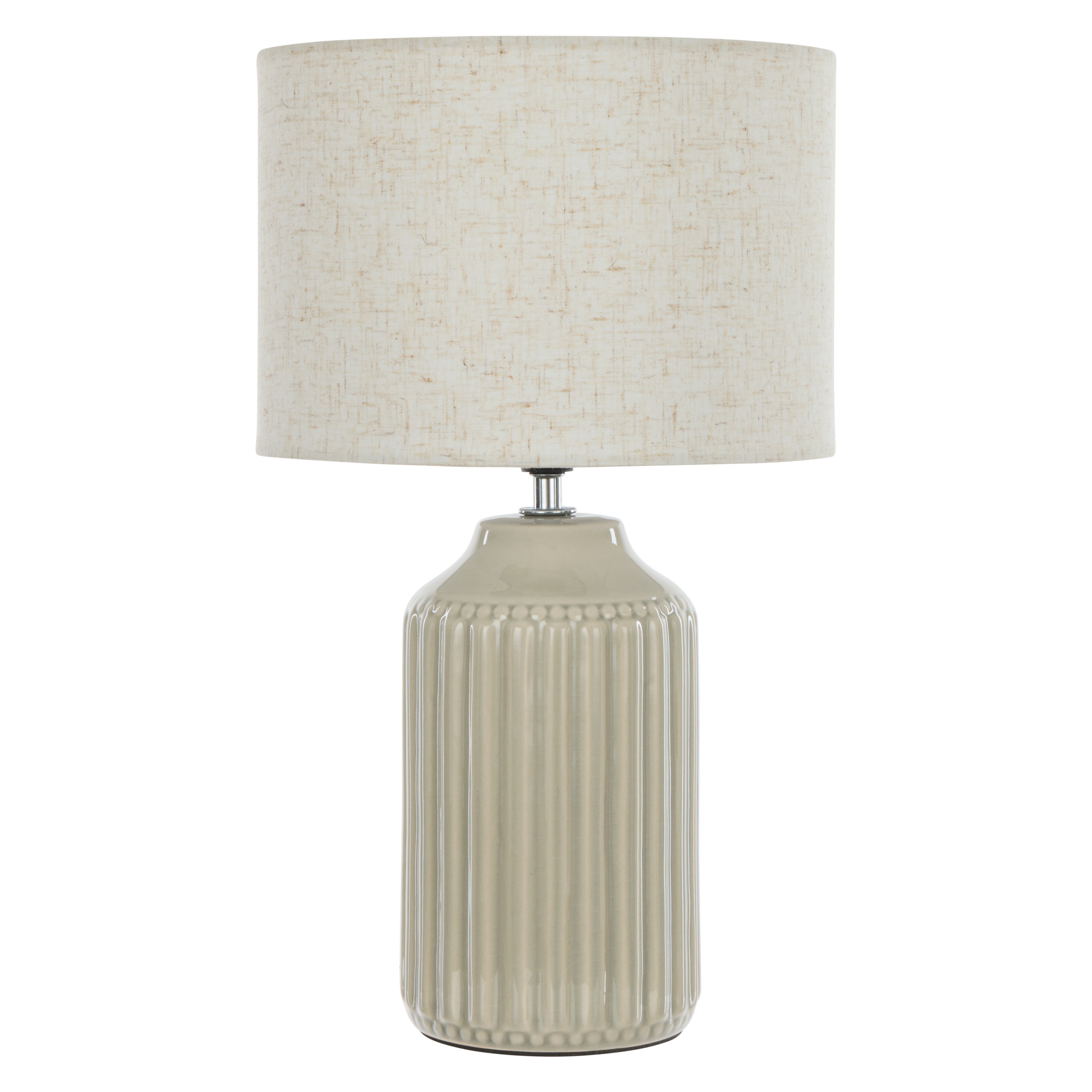 Society Home Dovie Ceramic Table Lamp Oat & Cream