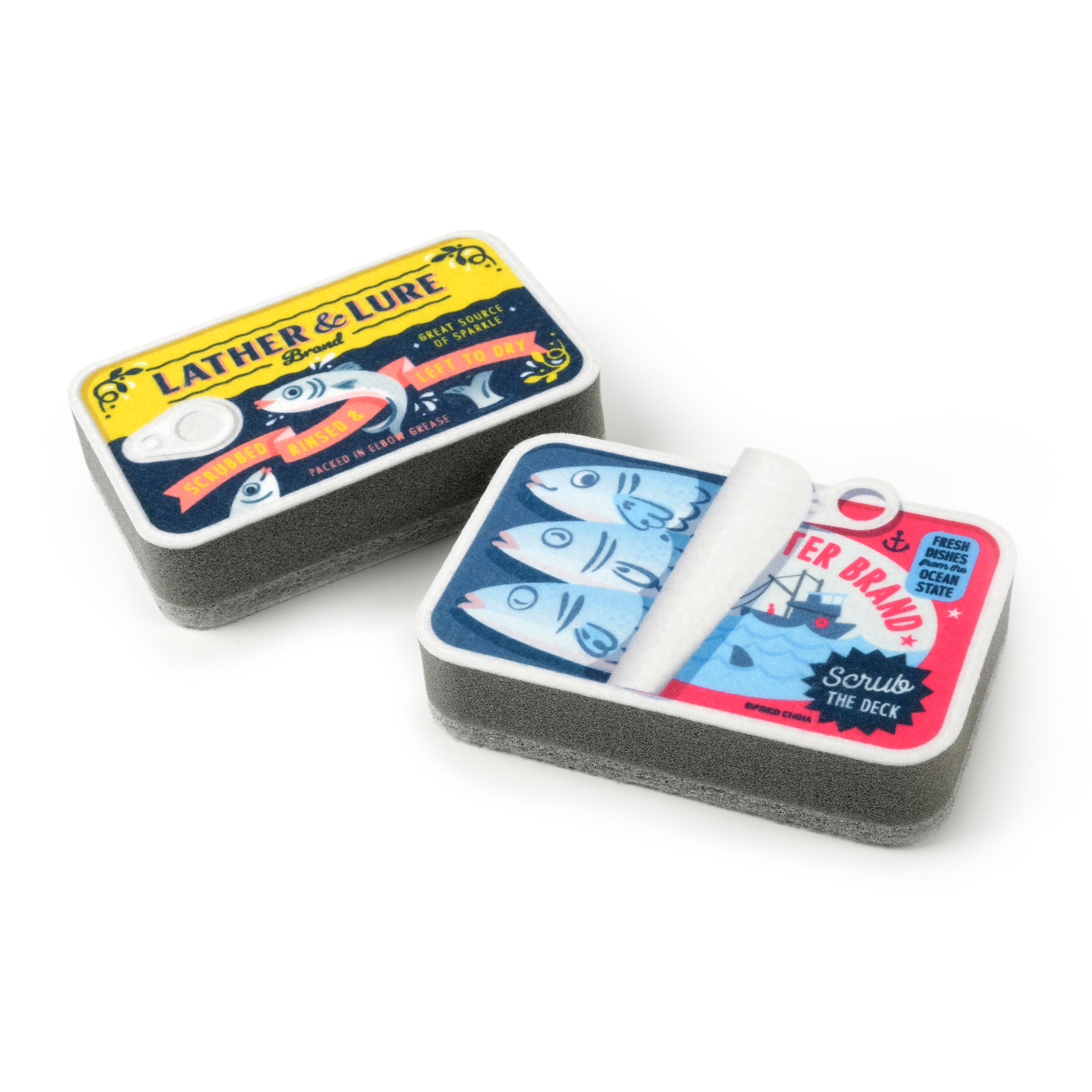 Fred Tidy Tins Sponges 2 Piece Set Multi-Coloured