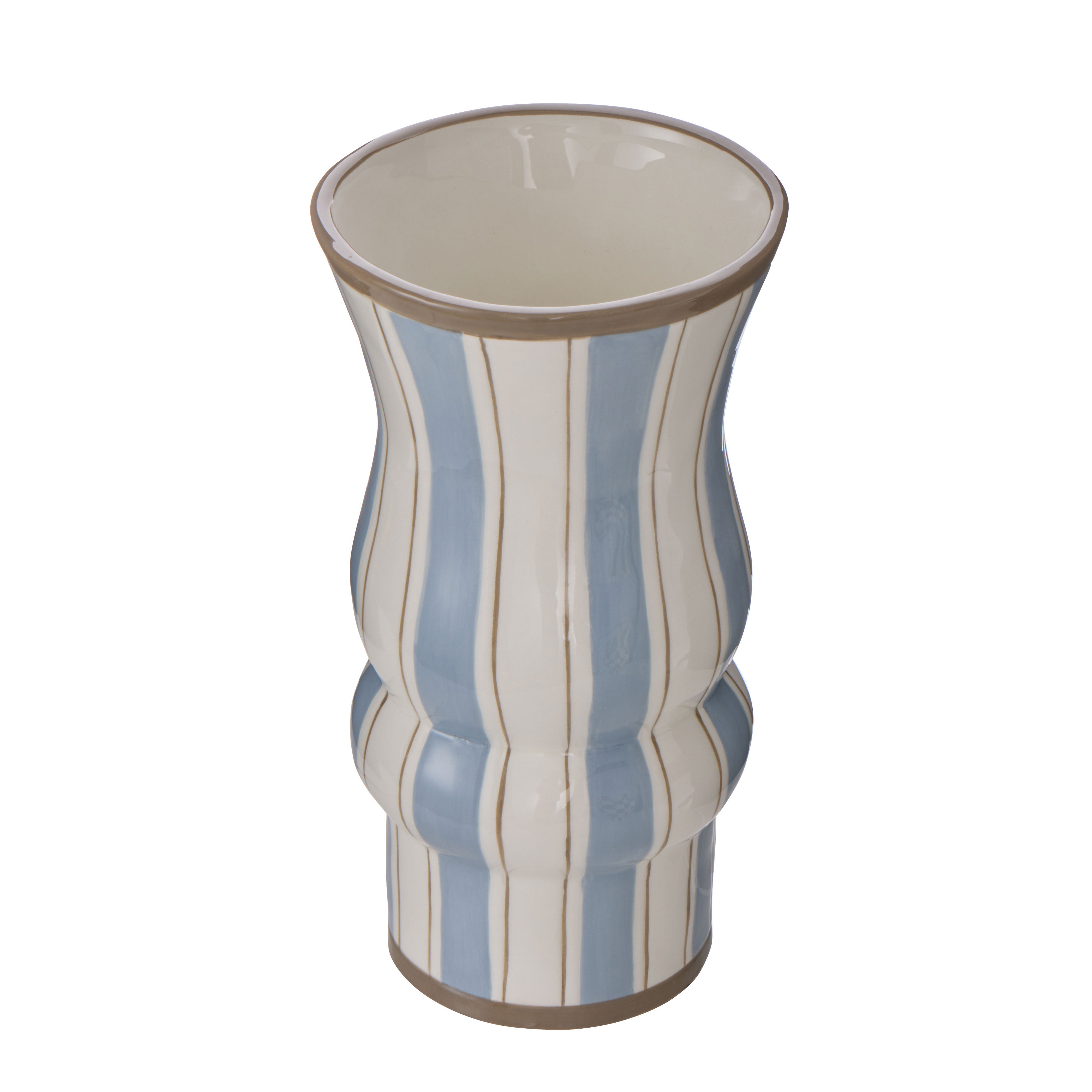 Emporium Thea Vase Large Blue & Brown