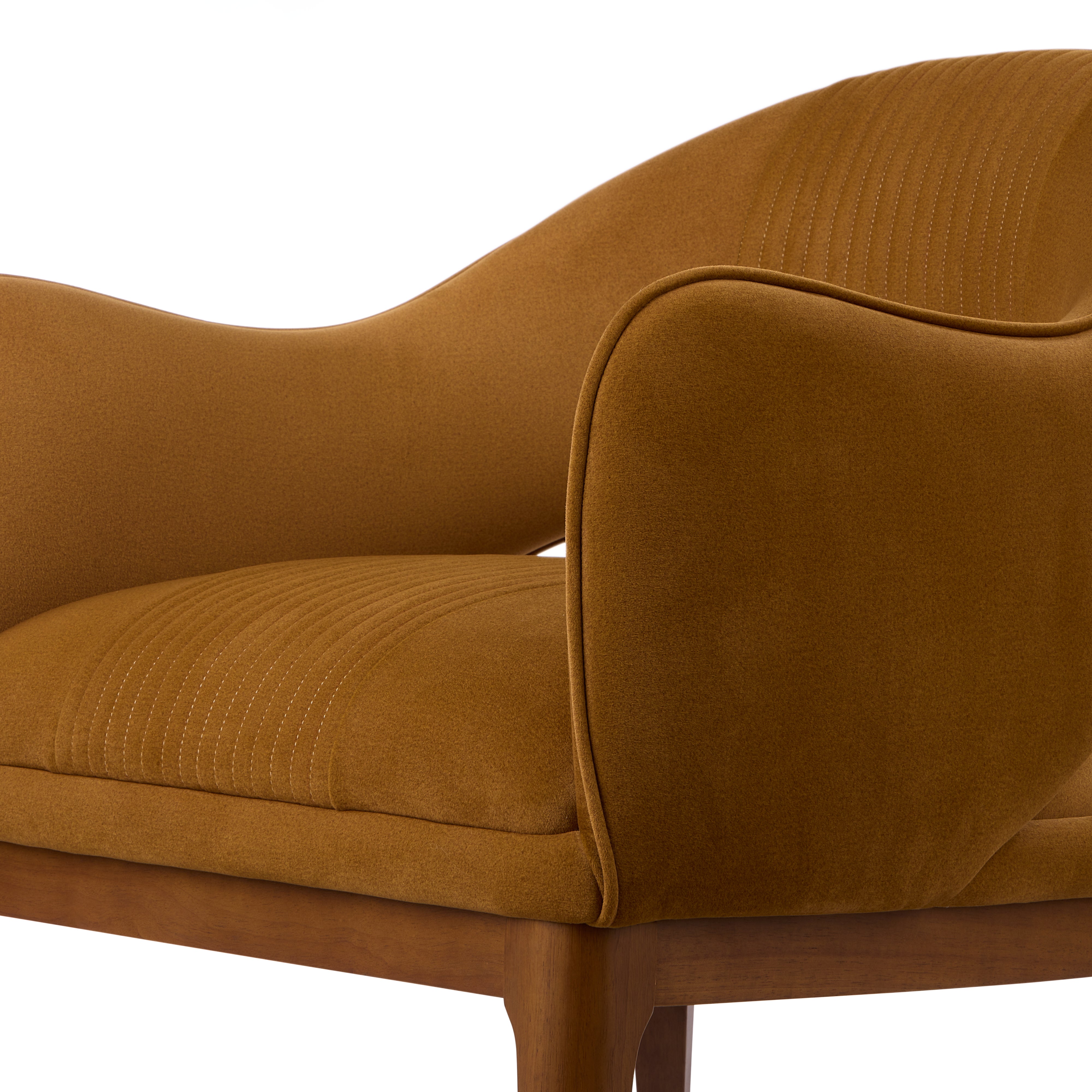 Amalfi Edwin Armchair Mustard & Walnut