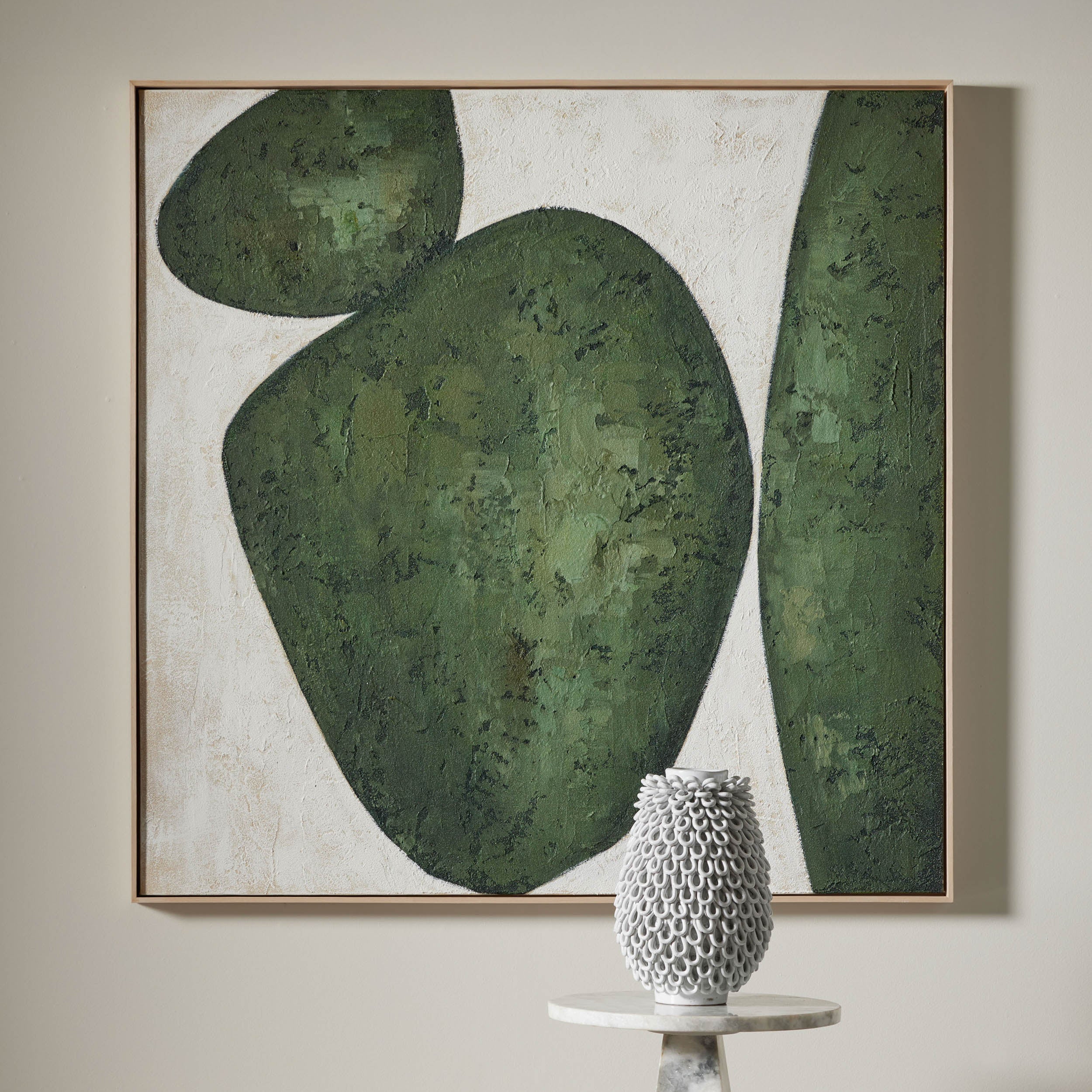 Grand Designs Verant Stones Wall Art Green & White