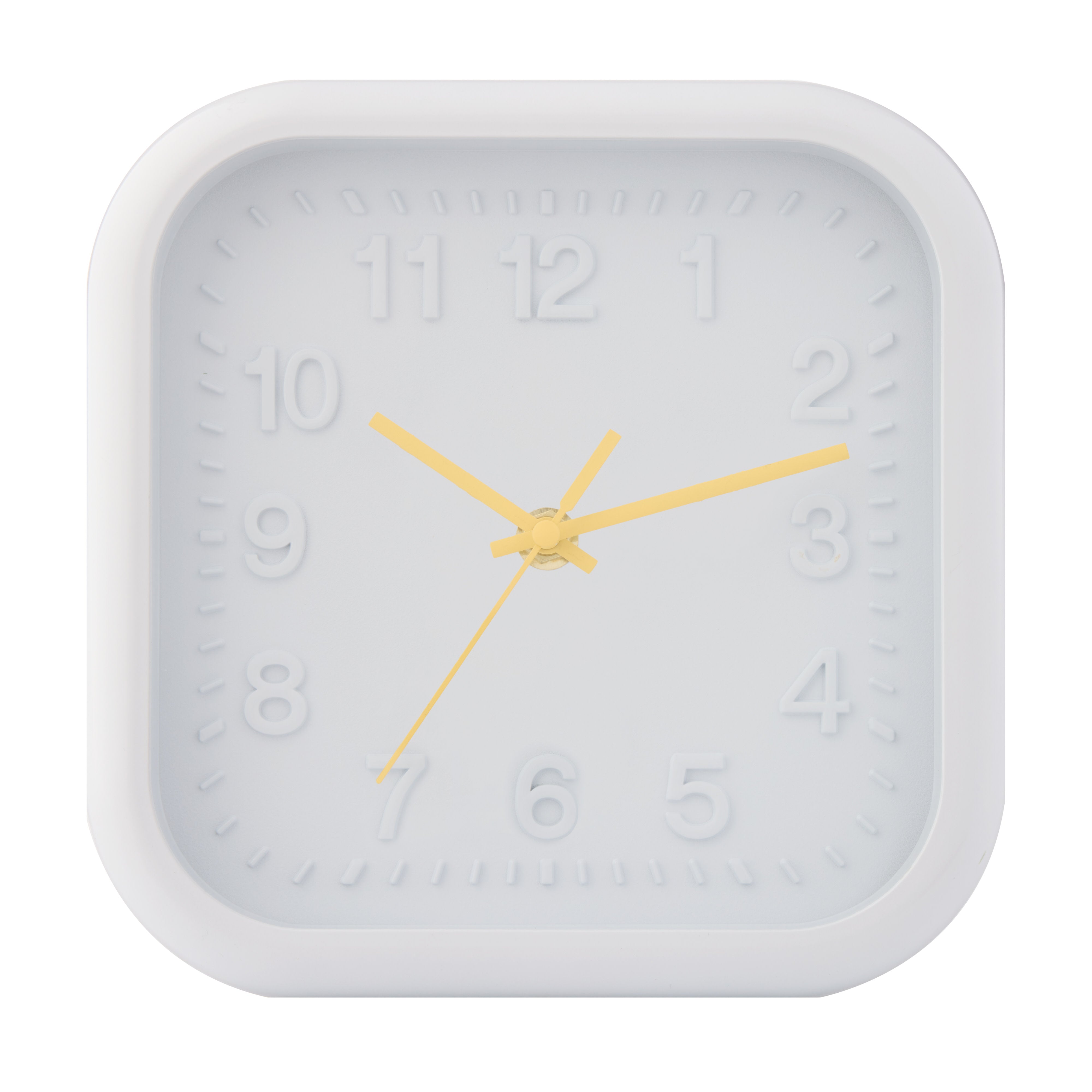 Emporium Nico Mini Wall Clock White & Yellow