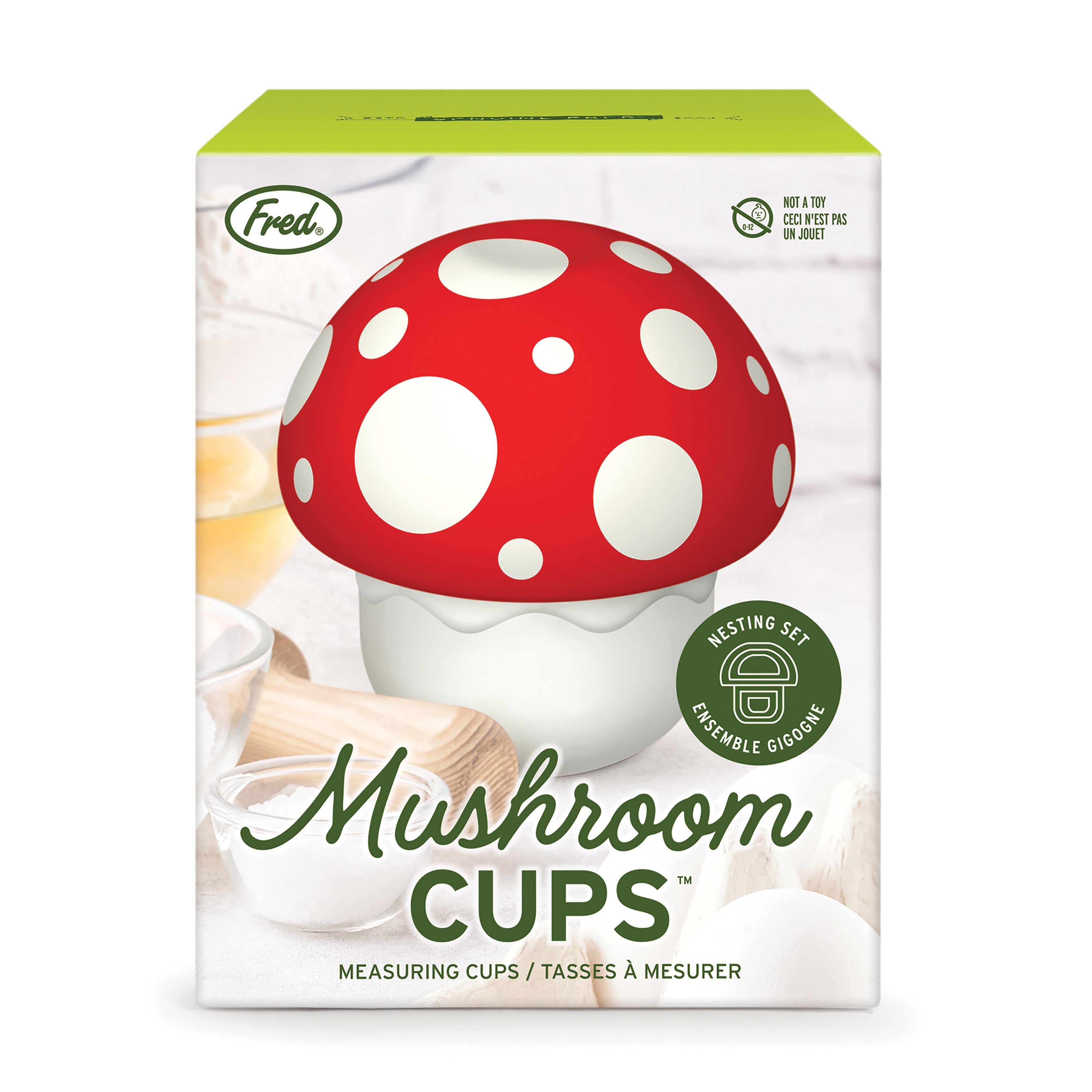 Fred Mushroom Cups Nesting Measuring Cups 6 Piece Set Red