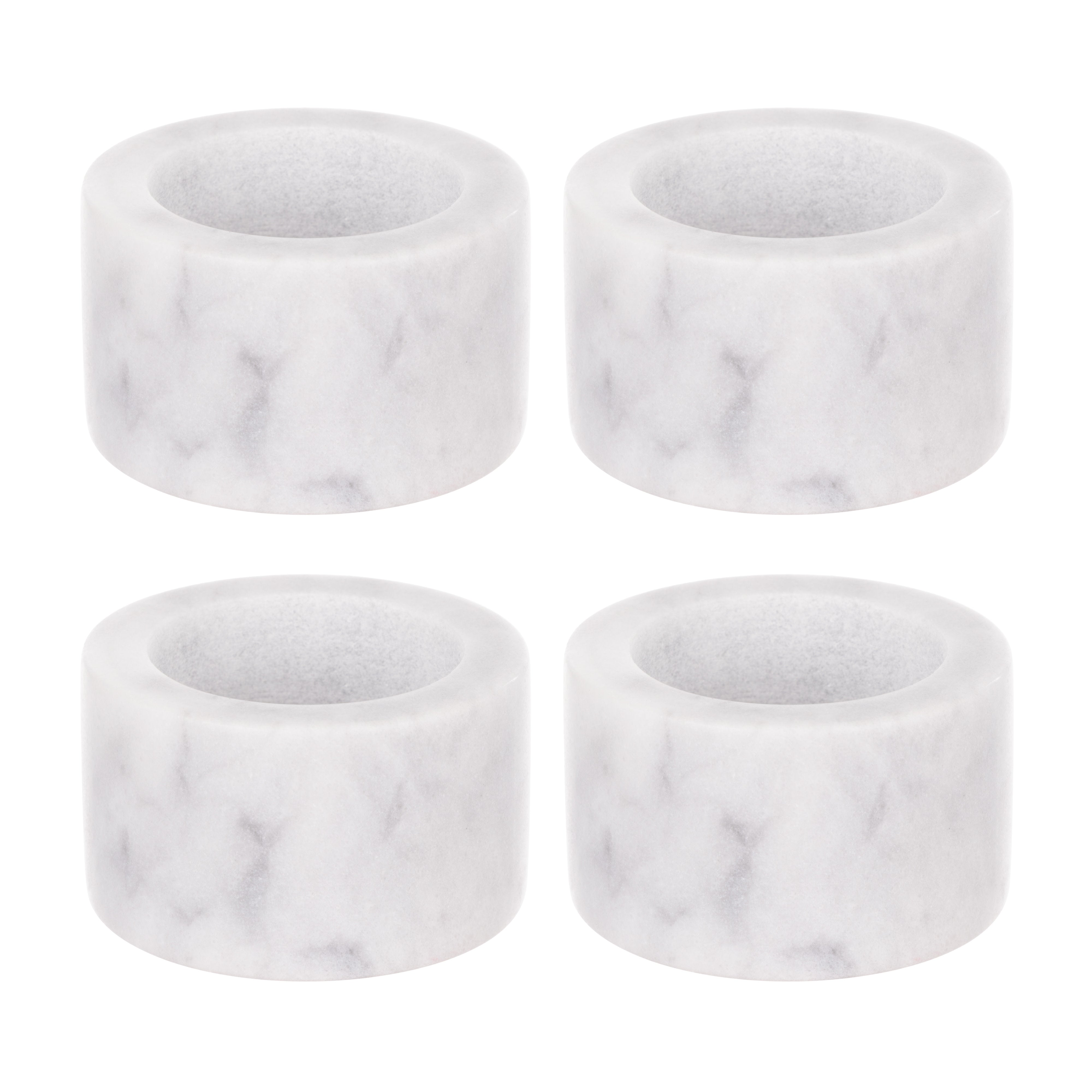 Davis & Waddell Nuvolo Marble Napkin Rings 4 Piece Set