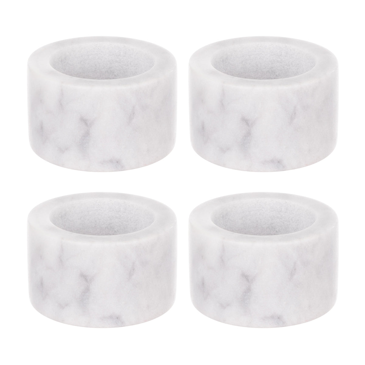 Davis & Waddell Nuvolo Marble Napkin Rings 4 Piece Set