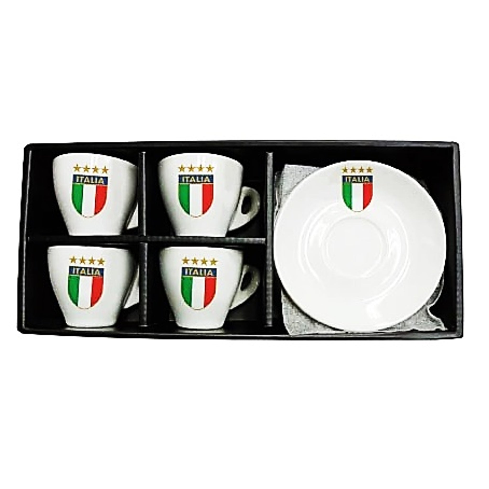 Incasa Italy Espresso Cups and Saucers 90ml 4 Piece