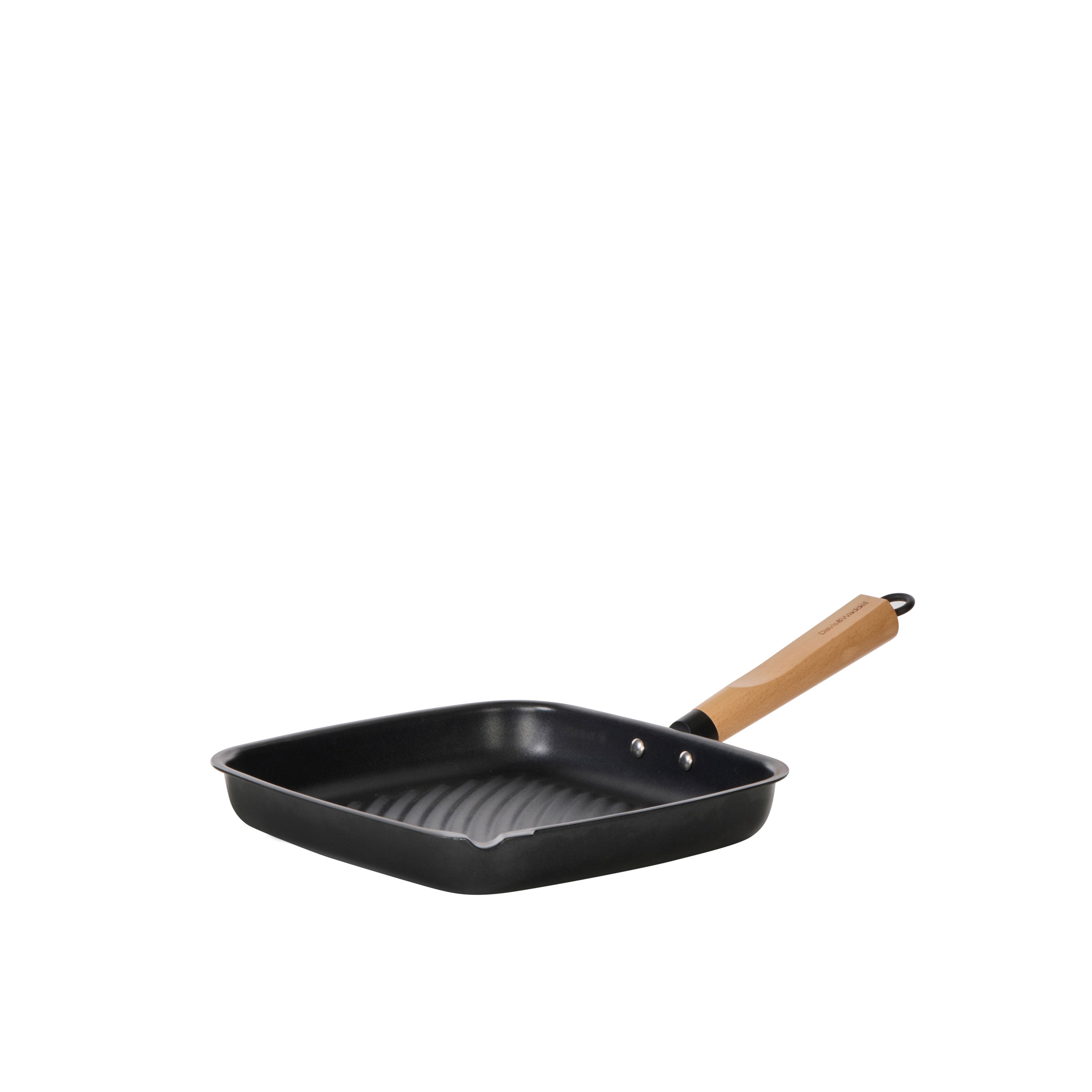 Davis & Waddell Non Stick Carbon Steel Grill Pan Black